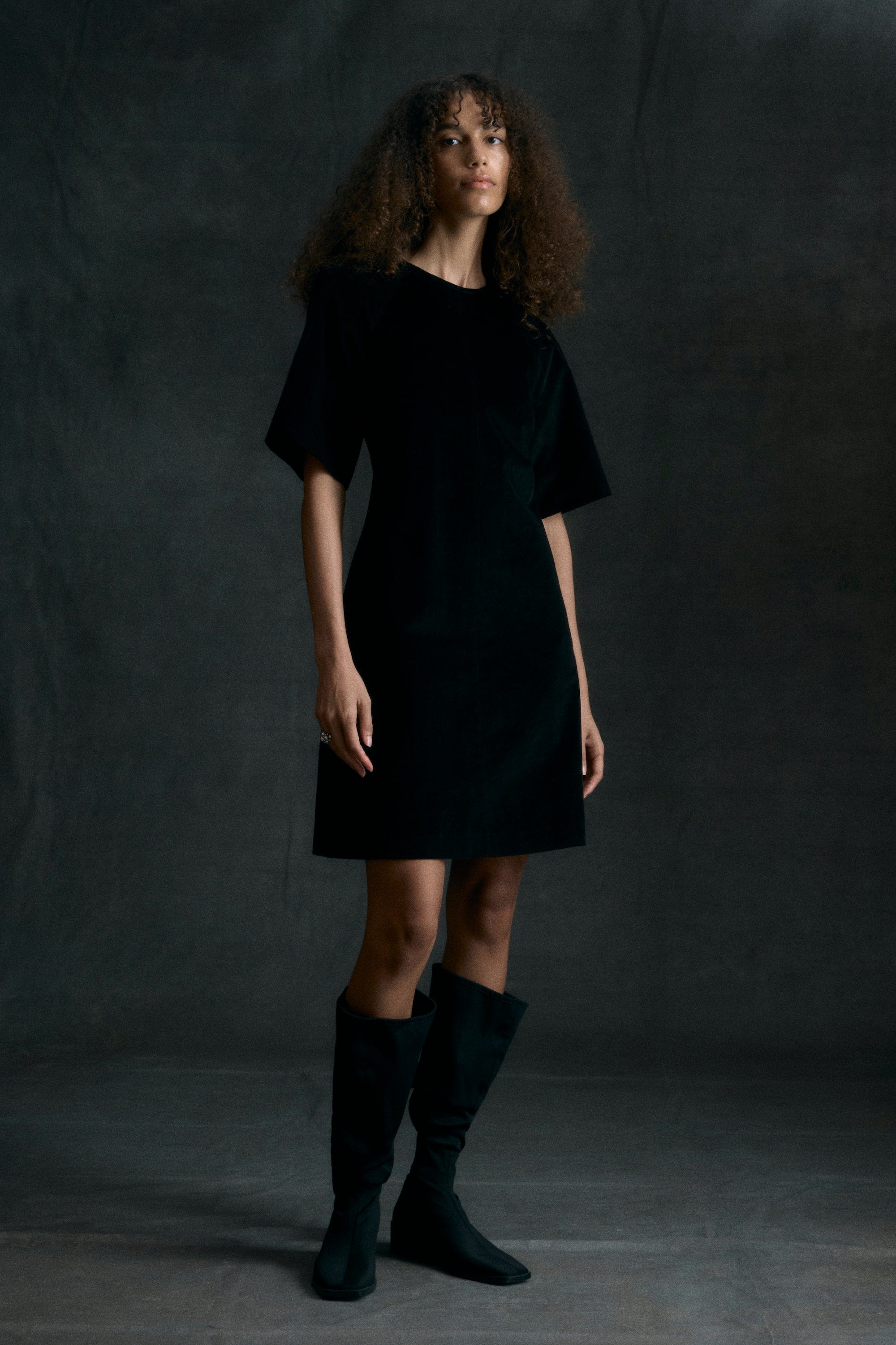 Aika Back-Tie Corduroy Mini Dress