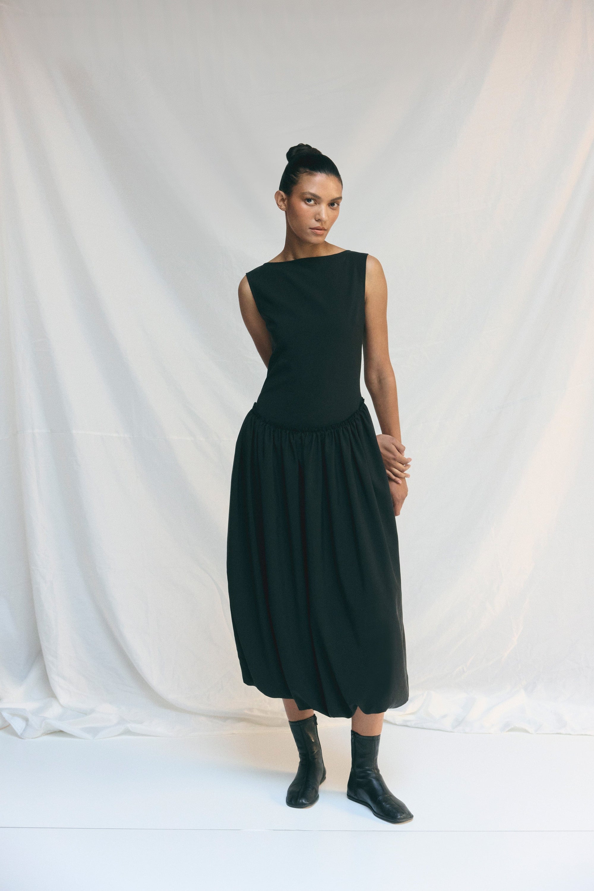 sachin and babi light blue dress DROPPED-HEM COTTON MIDI DRESS - LIGHT PINK main image 0