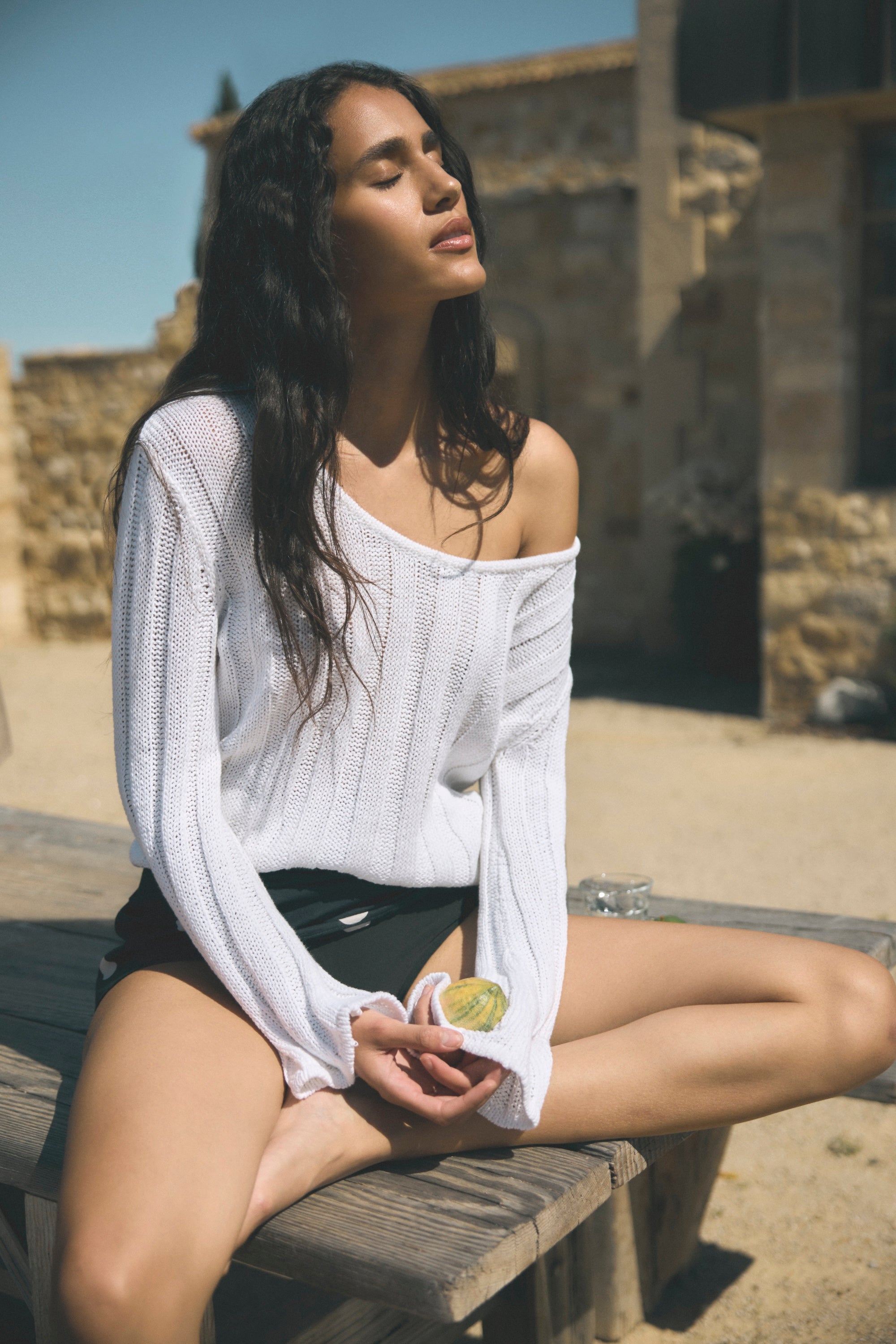 Leah Ribbed Scoop-Neck Sweater