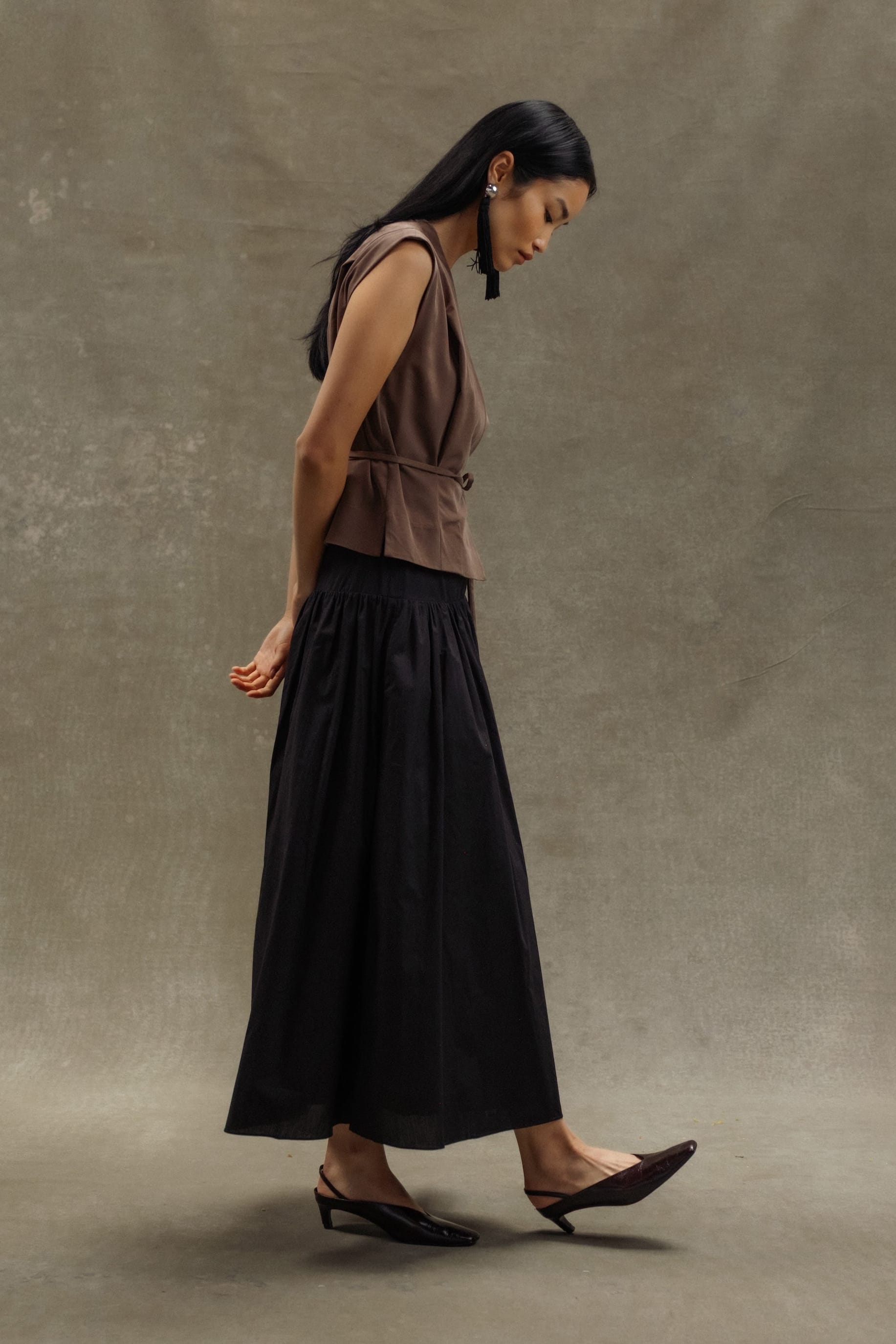 Bao Cotton Skirt at Modern Citizen | Black Maxi Style