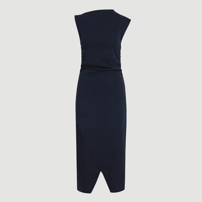 Manon Asymmetric-Neck Ruched Dress (Petite) Manon Asymmetric-Neck Ruched Dress (Petite)