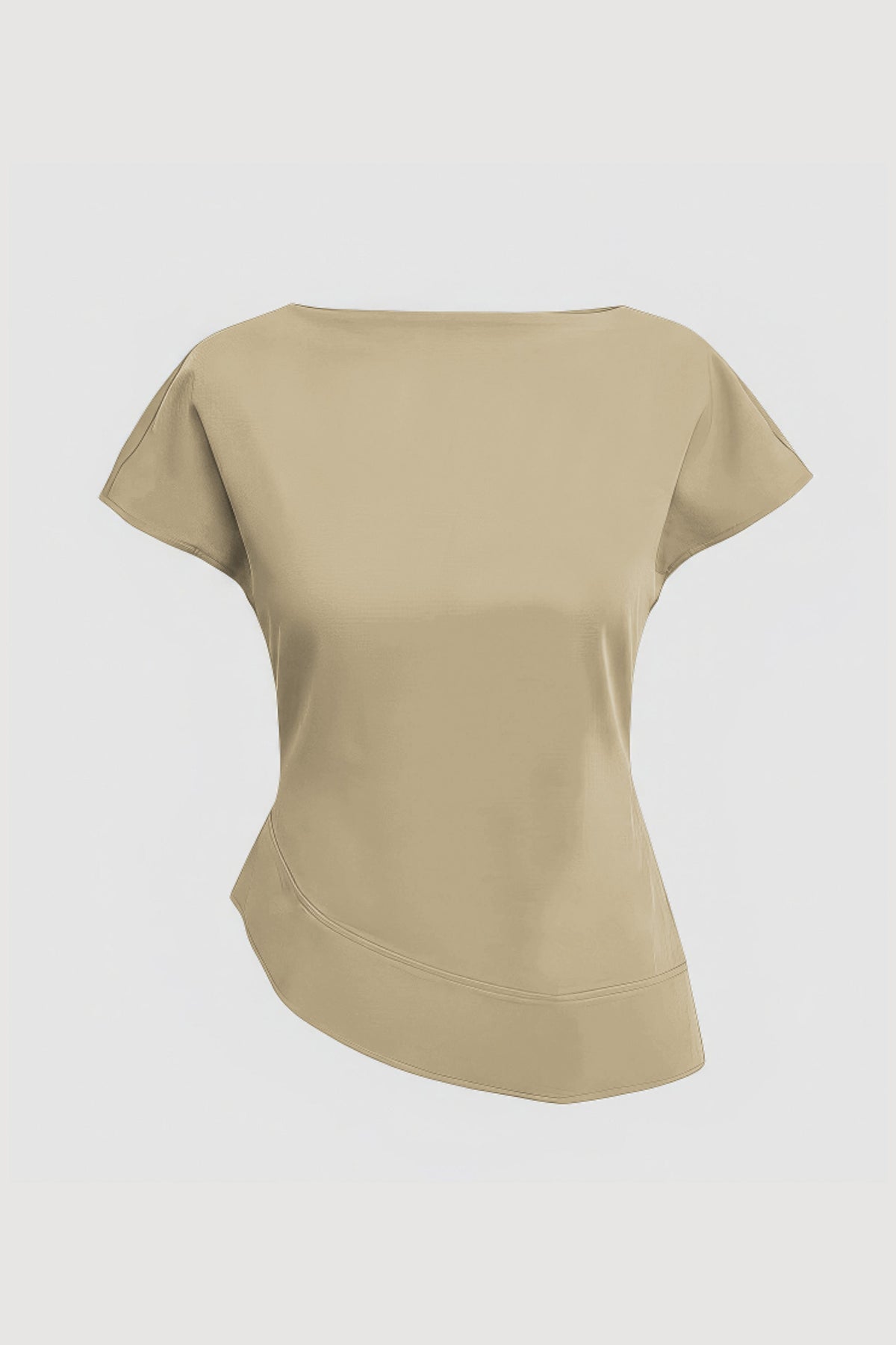 McKenna Sculpted Asymmetric-Hem Blouse