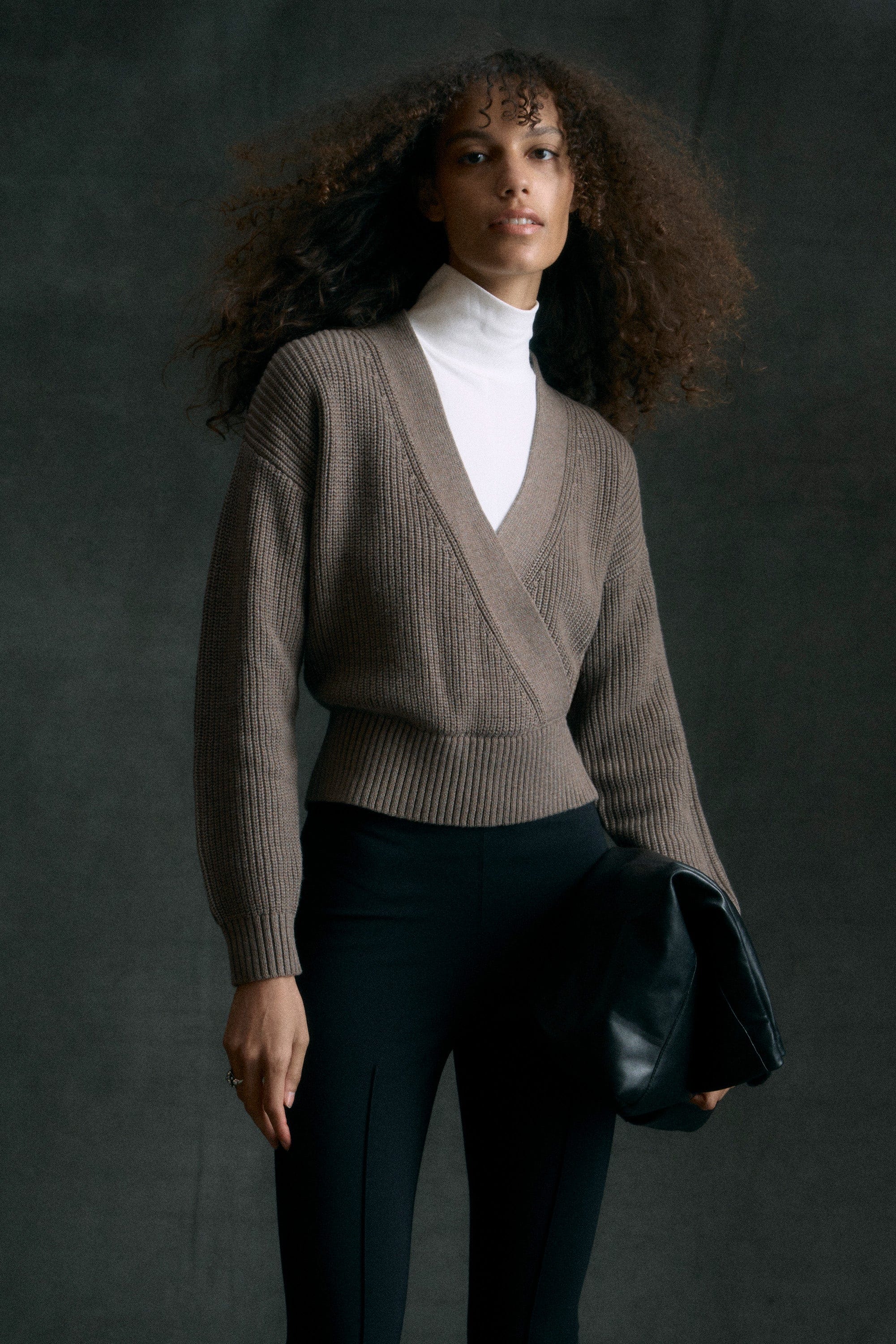 Maren Cropped V-Neck Sweater