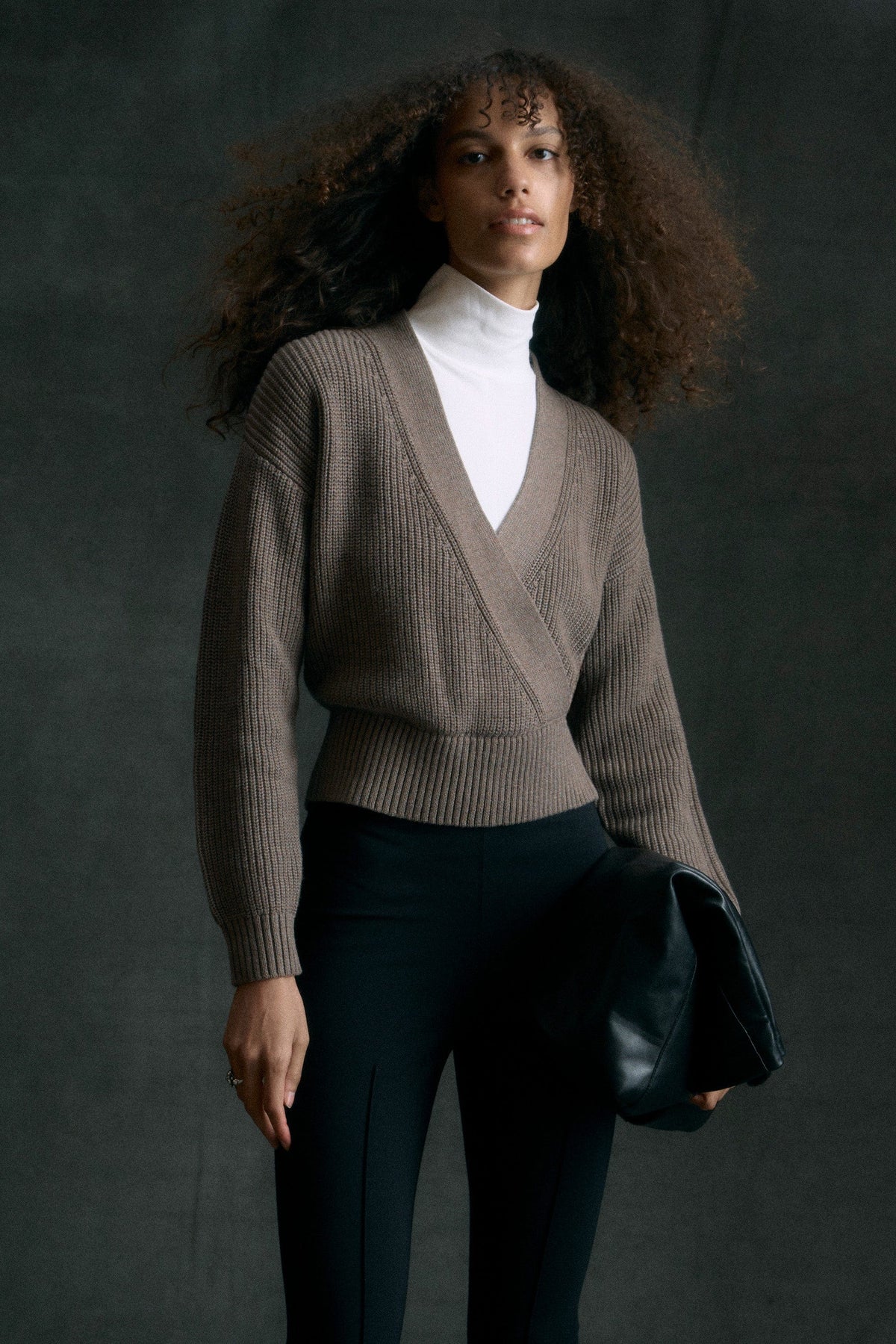 Maren Cropped V-Neck Sweater