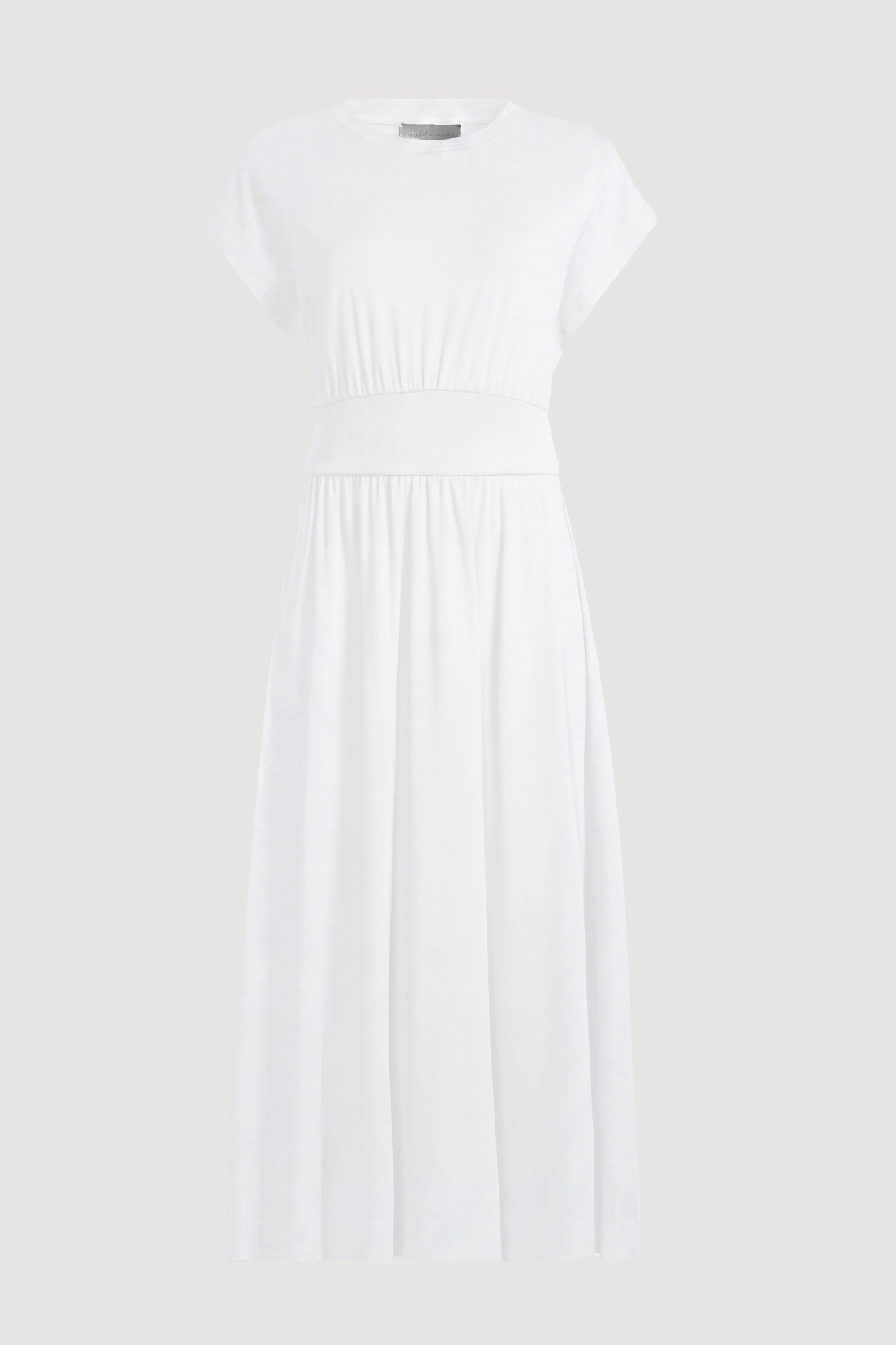 petite white dress Prima Jersey Midi Dress
