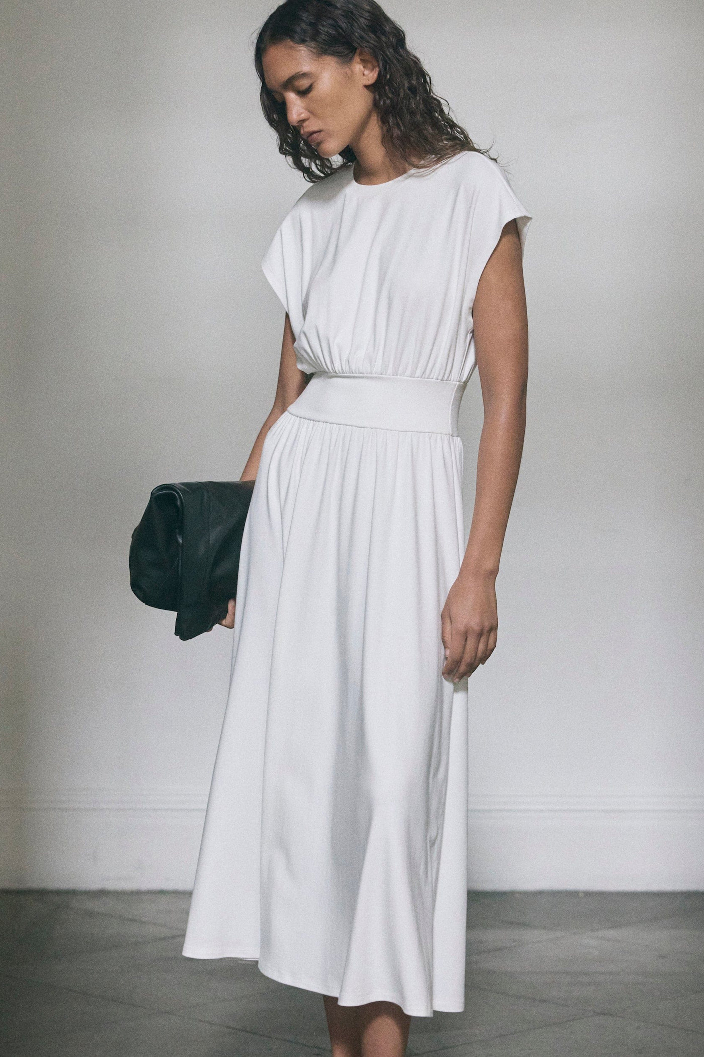modern citizen prima dress Prima Jersey Midi Dress in White