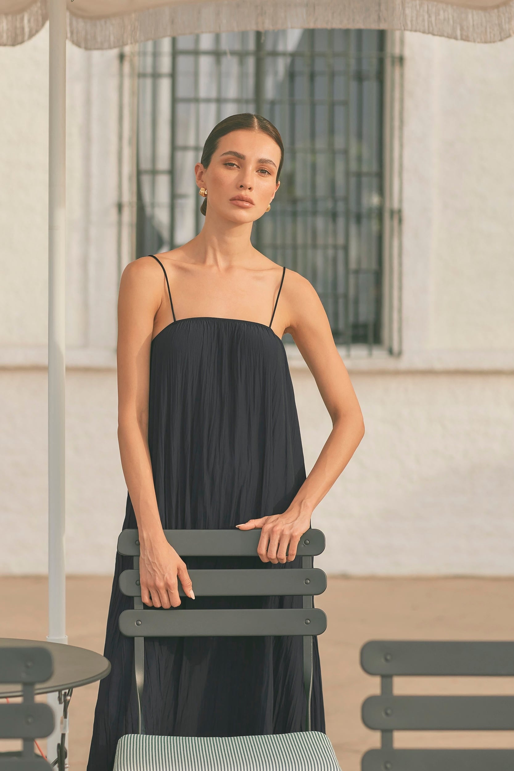 crinkled maxi dress Solange Crinkled Maxi Dress