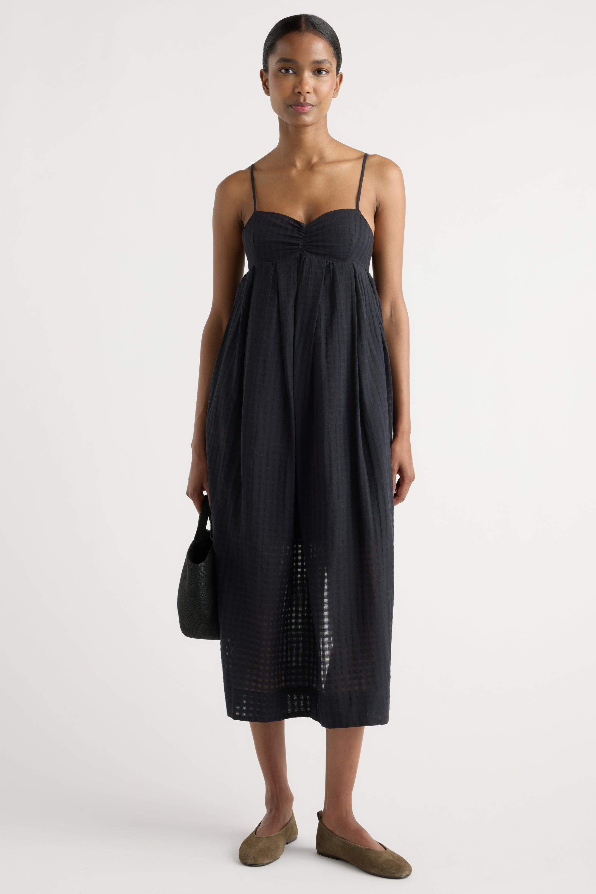 Afrodita Sweetheart Gingham Maxi Dress