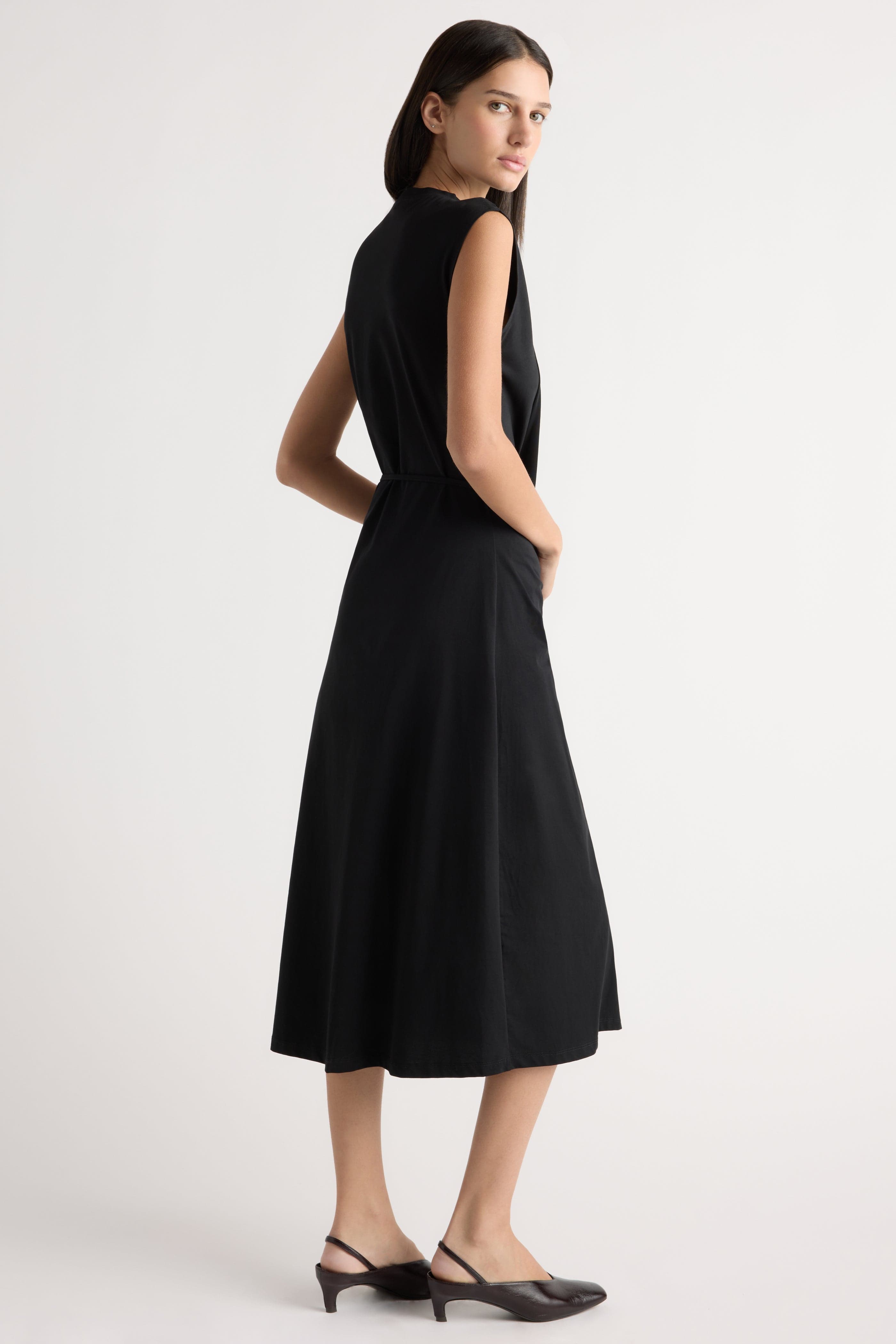 Agnes Twist-Drape Jersey Dress Black / S Agnes Twist-Drape Jersey Dress Black / S