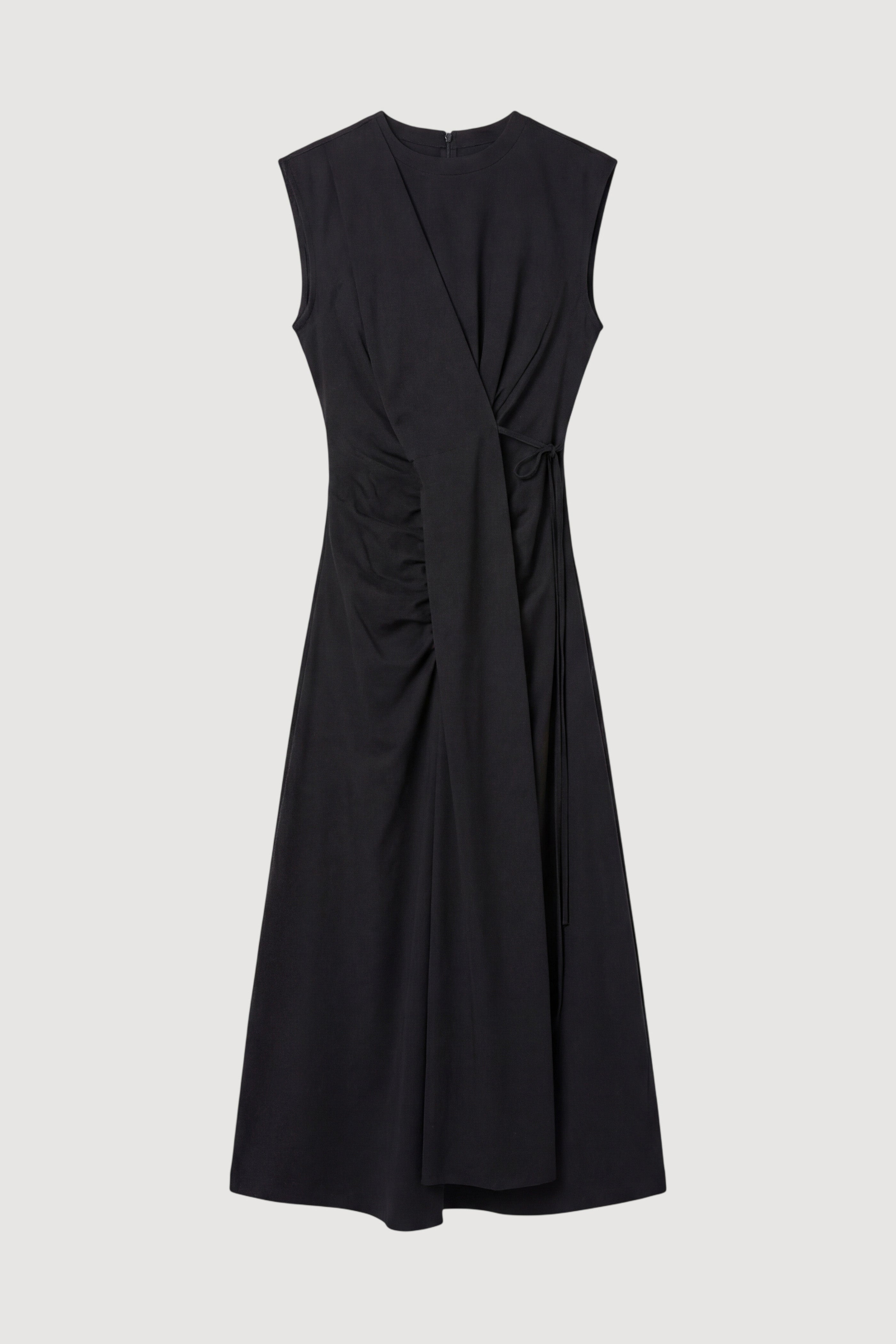 Agnes Twist-Drape Jersey Dress Black / S Agnes Twist-Drape Jersey Dress Black / S