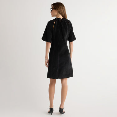 Renée | Aika Back-Tie Corduroy Mini Dress in Size Extra Small