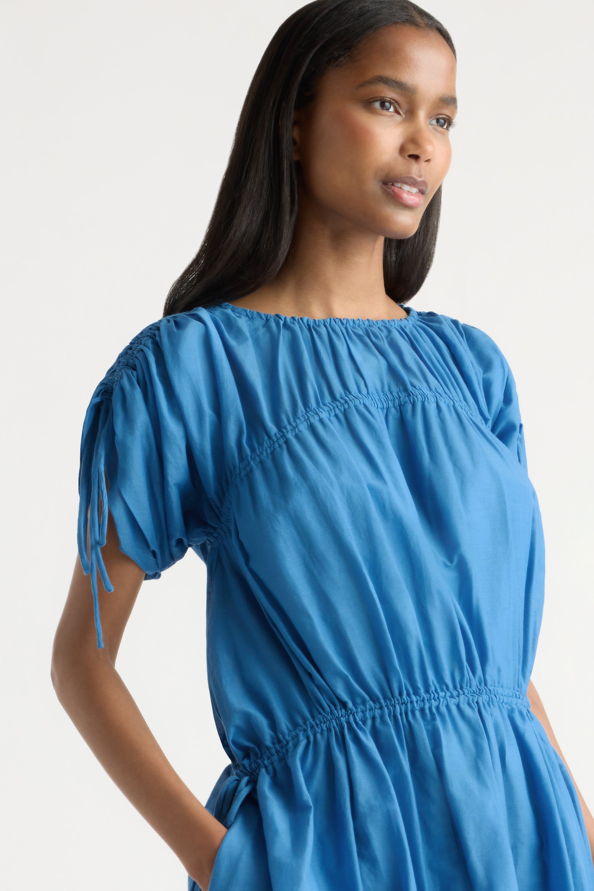 Akemi Tie-Shoulder Organic Cotton Dress