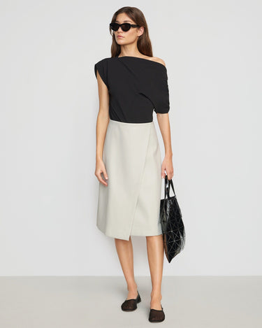 Renée | Alba Asymmetric Vegan Leather Skirt in Size Small
