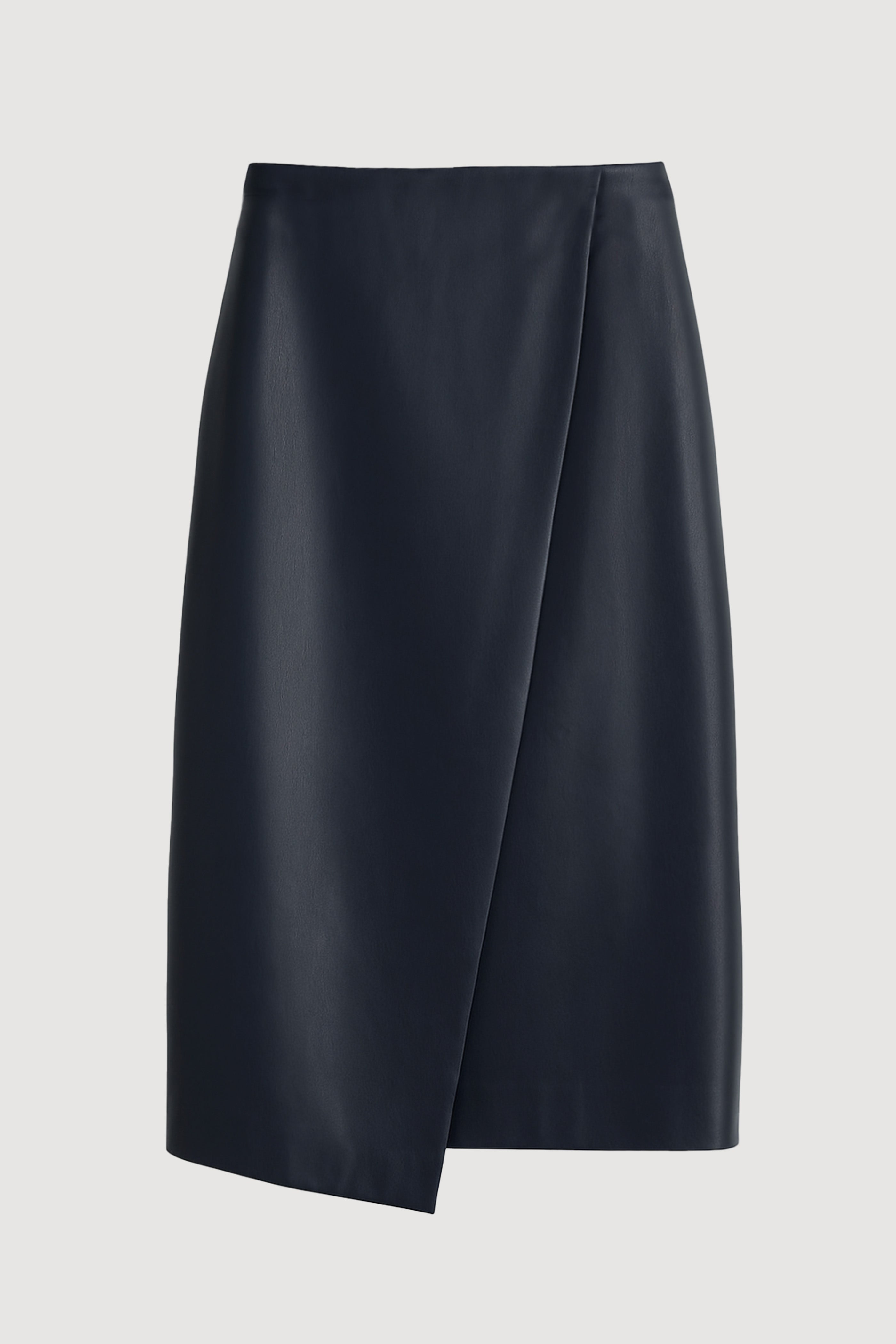 【U LAN】Nordic Tiered Leather Skirt High-waisted skirt Leather Kallan Brown – Nonchalant Label