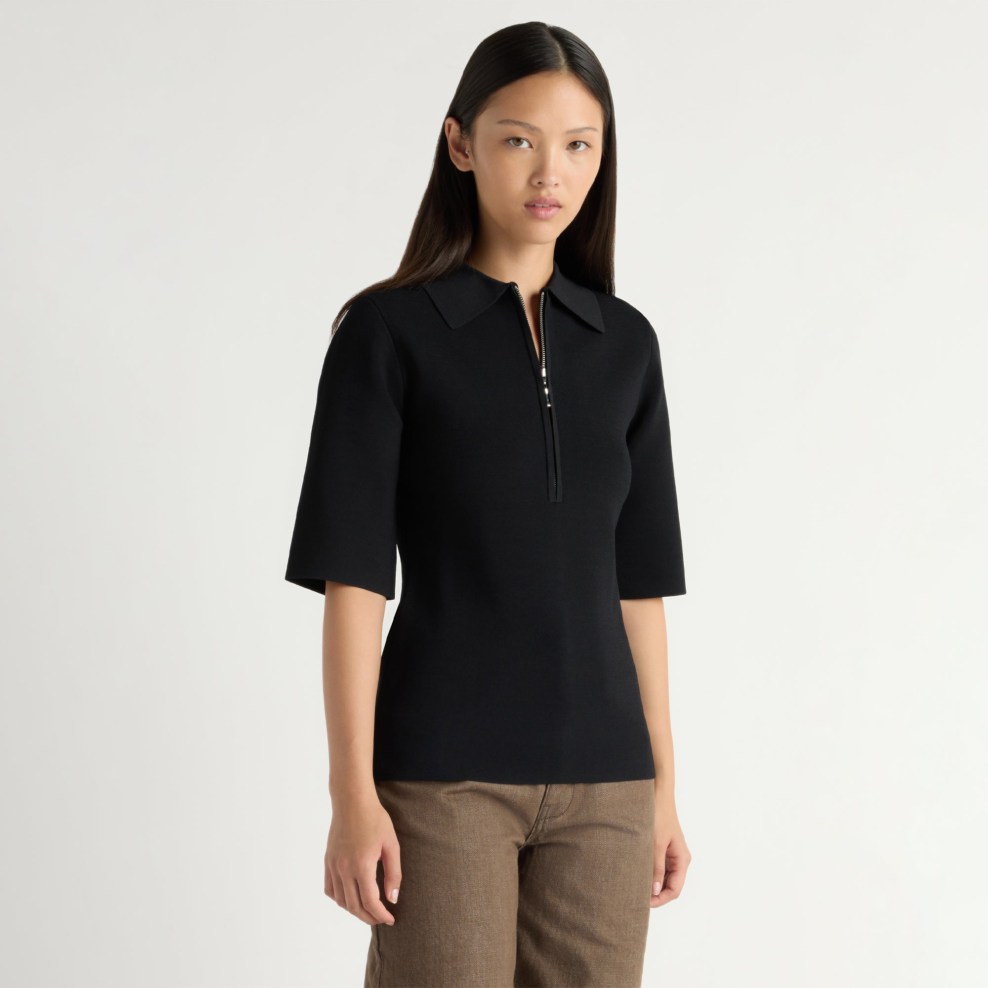 Alex Half-Zip Tunic Sweater Top