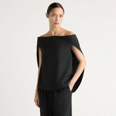 Charlotte | Angeli Off-Shoulder Back-Drape Blouse in Size Small