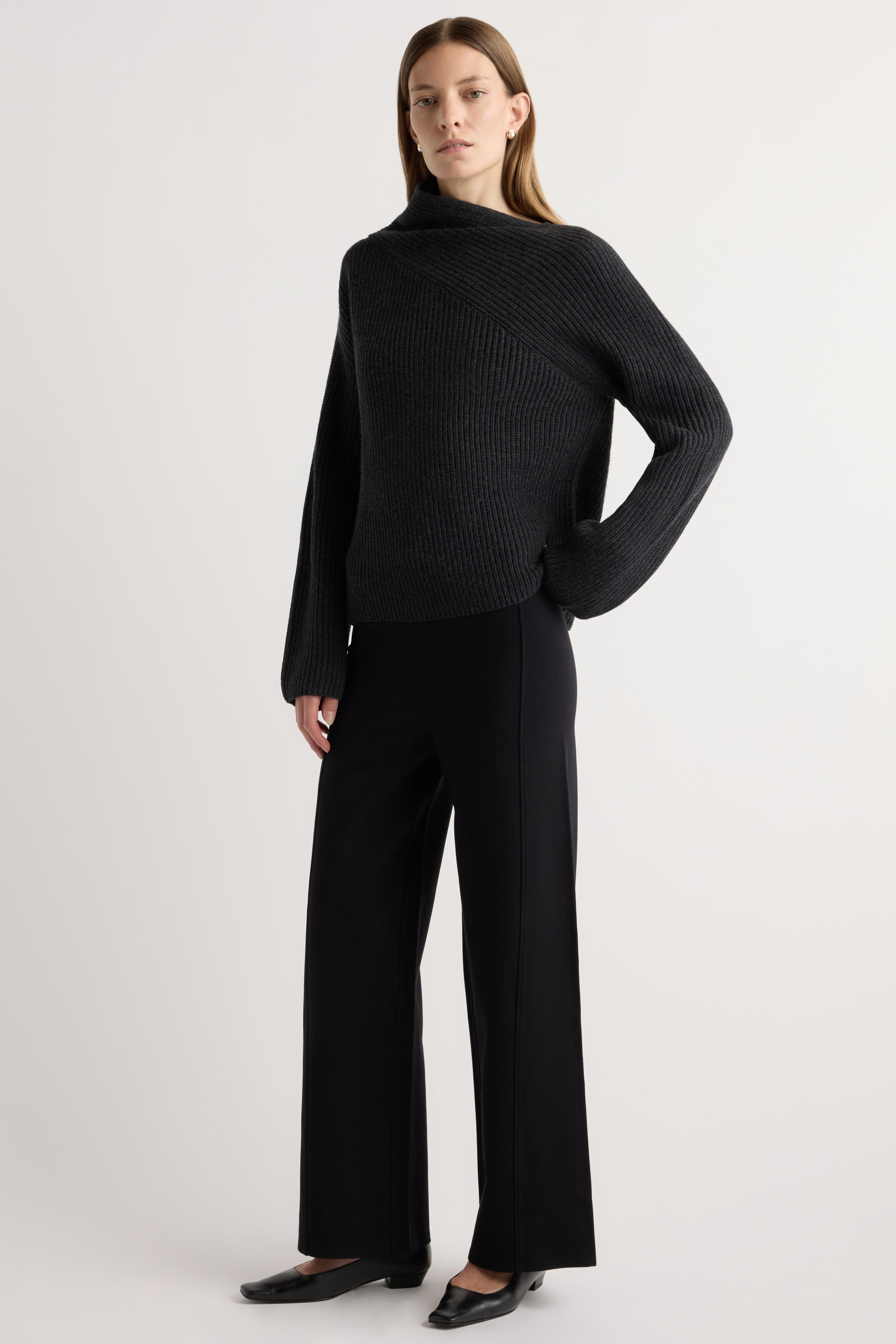Anh Wide-Leg Ponte Stretch Pant