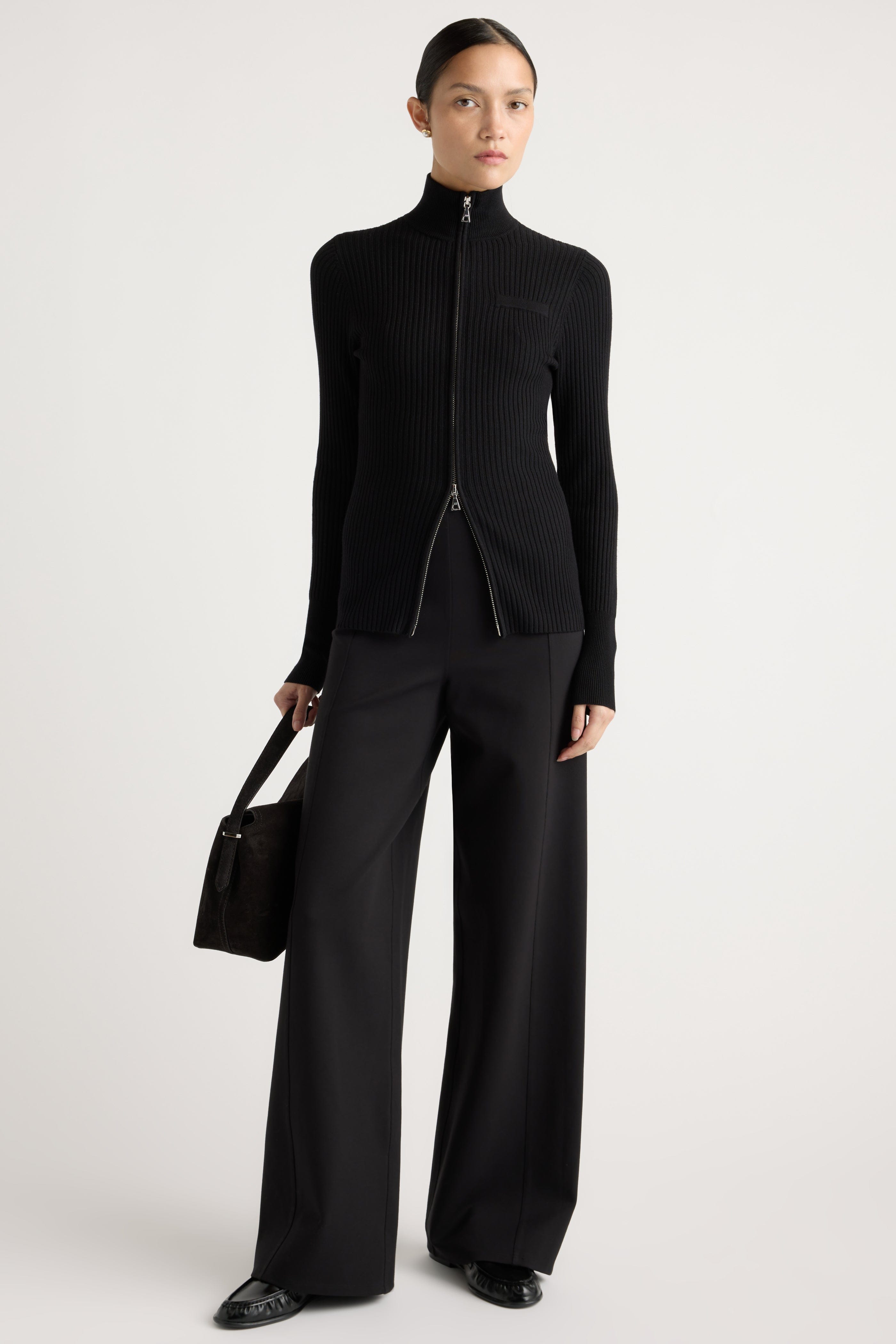 パンツ A.P.C. Black Wool Wide Straight Slacks Pieter pants | Lightweight wool | A.P.C. Ready to Wear