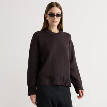 Marije | Archon Back-Pleat Crew-Neck Sweater in Size Small