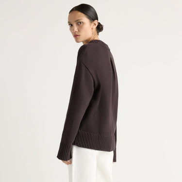 Charlotte | Archon Back-Pleat Crew-Neck Sweater in Size Small