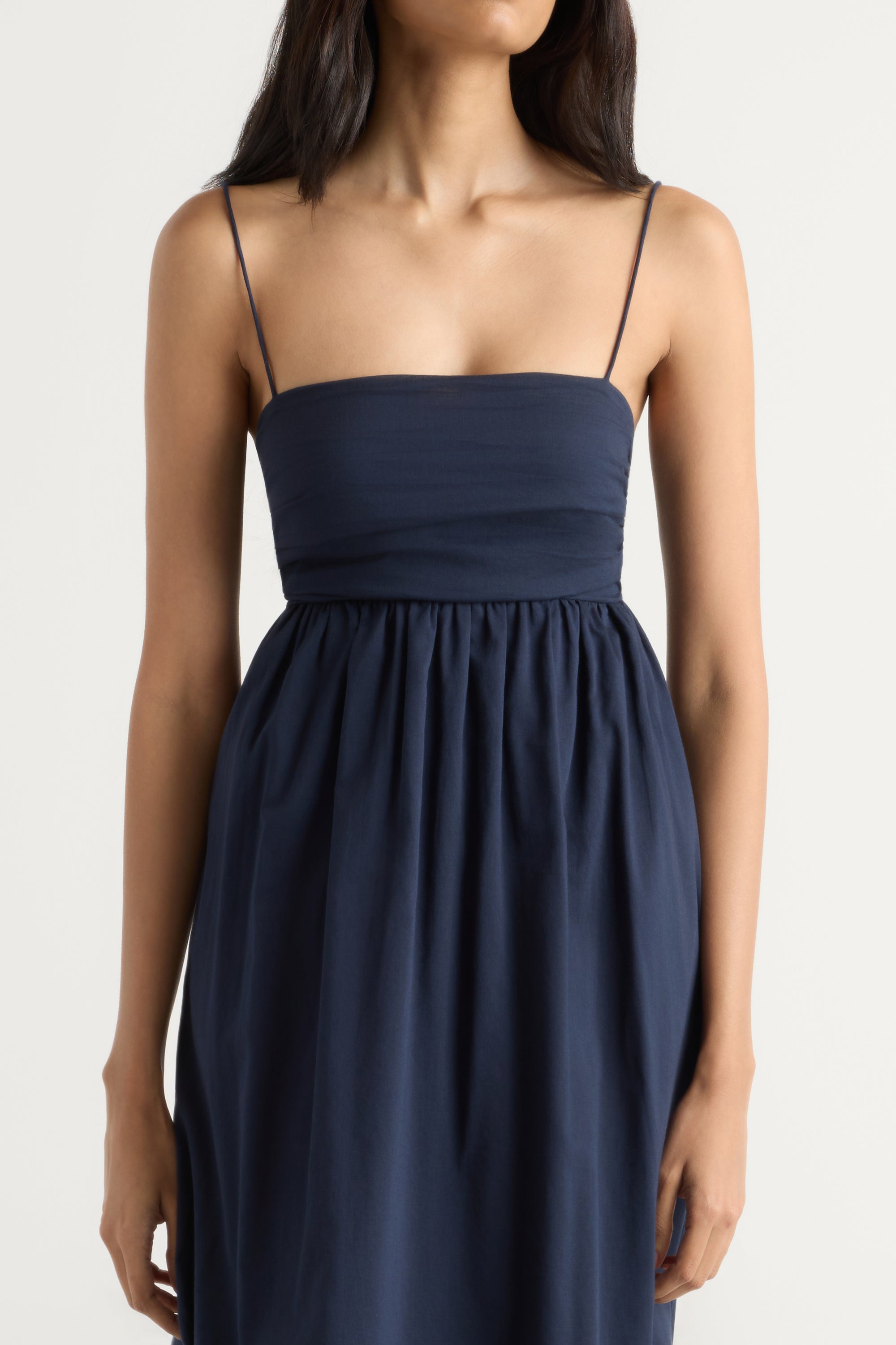 Aurora Ruched Organic Cotton Maxi Dress Aurora Ruched Organic Cotton Maxi Dress
