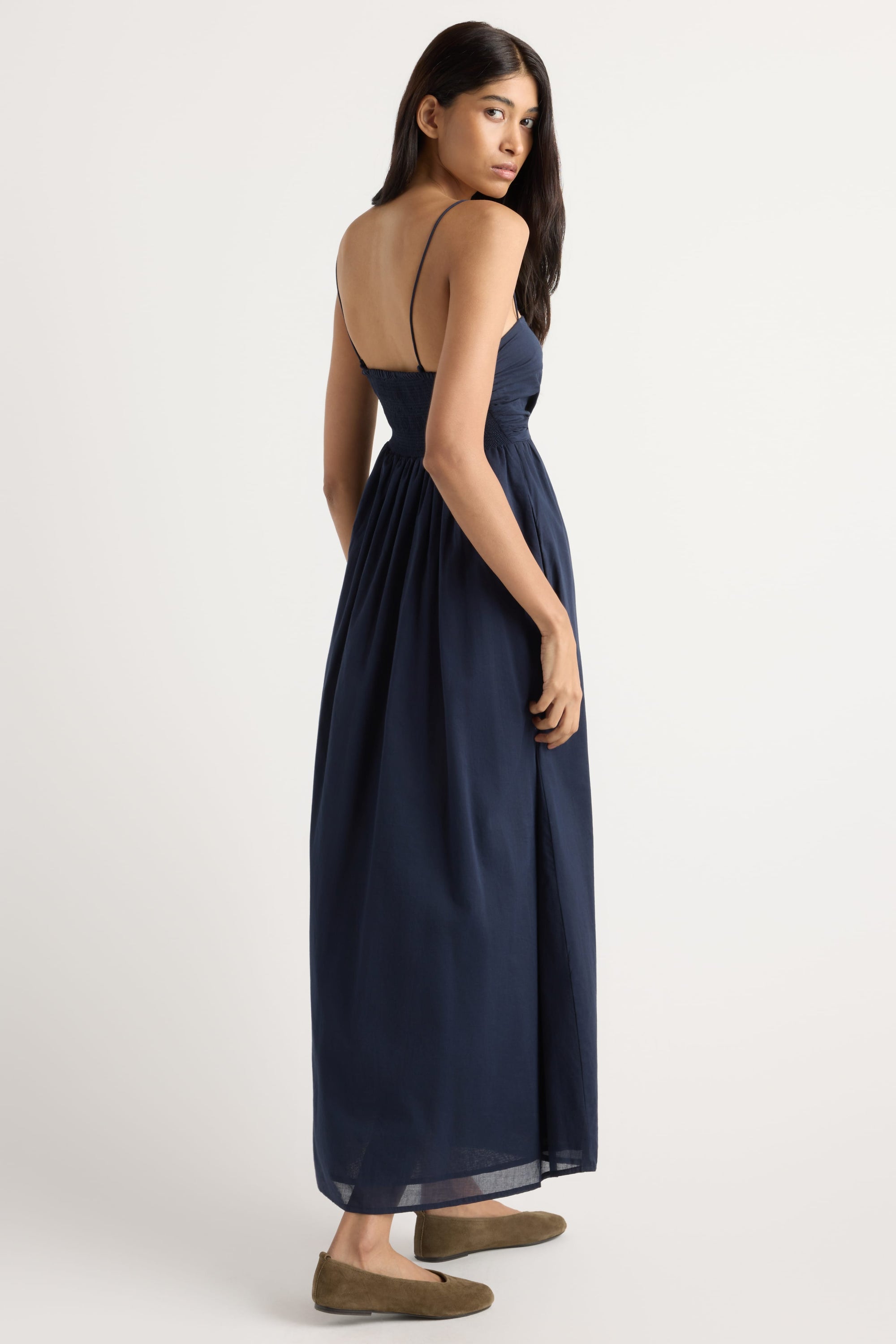 Aurora Ruched Organic Cotton Maxi Dress Aurora Ruched Organic Cotton Maxi Dress