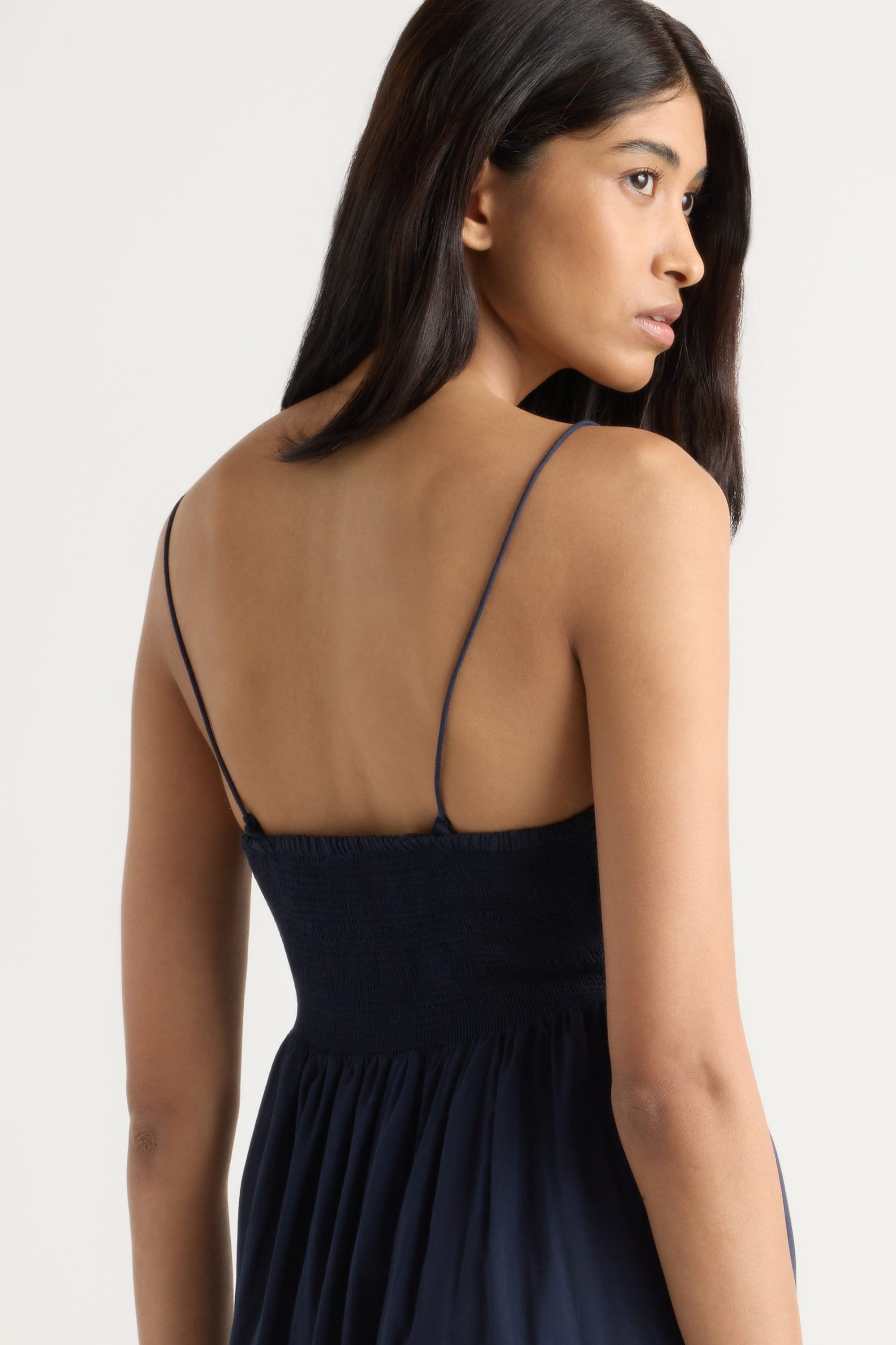 Aurora Ruched Organic Cotton Maxi Dress Aurora Ruched Organic Cotton Maxi Dress