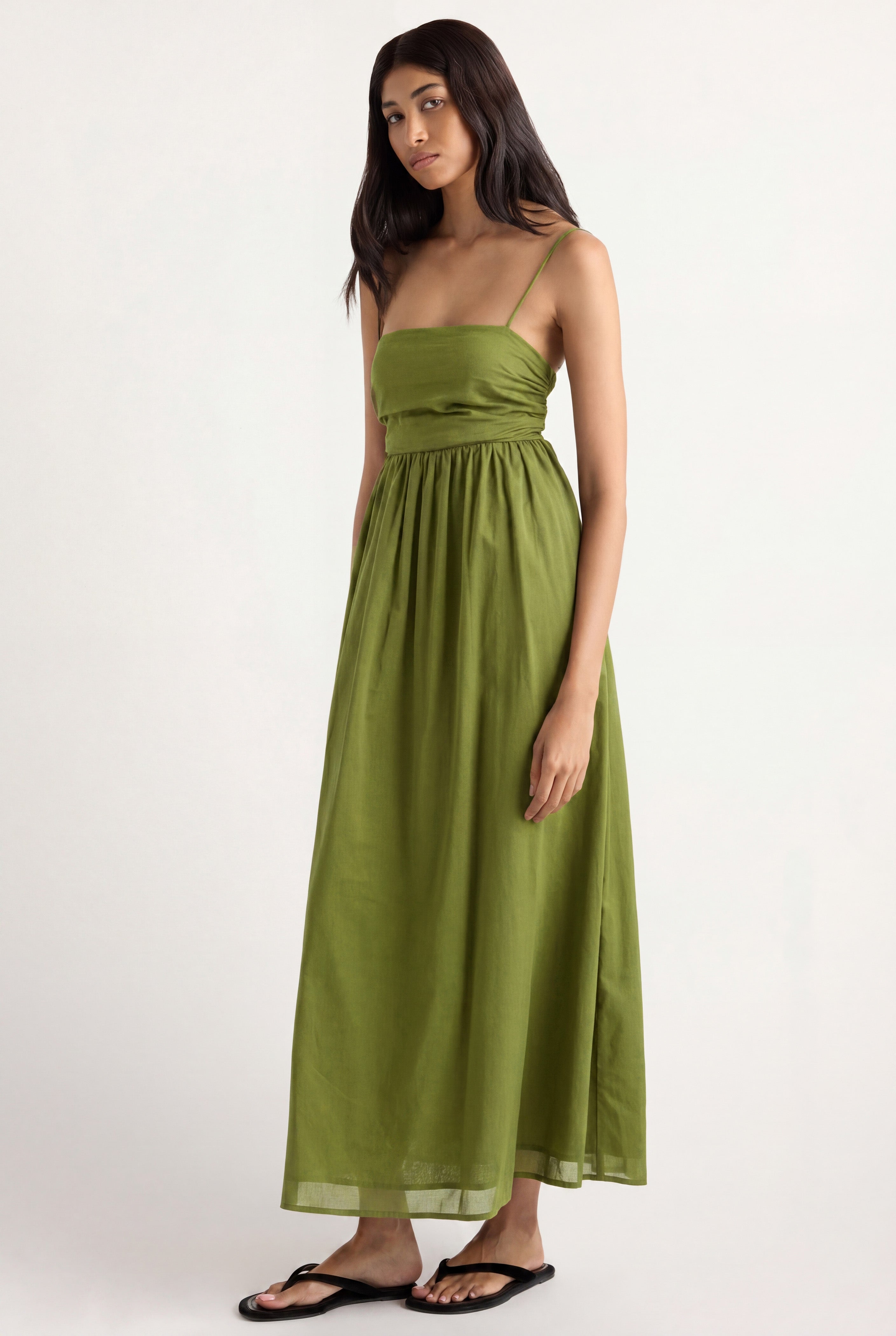 green emerald velvet dress Petal and Pup Women's Bloom Strapless Maxi Dress main image 0