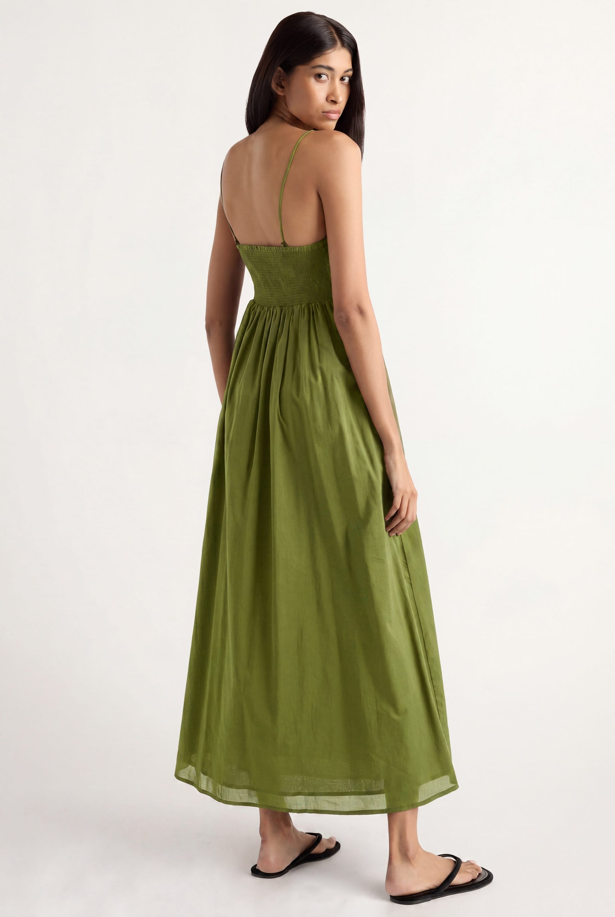 Aurora Ruched Organic Cotton Maxi Dress Aurora Ruched Organic Cotton Maxi Dress