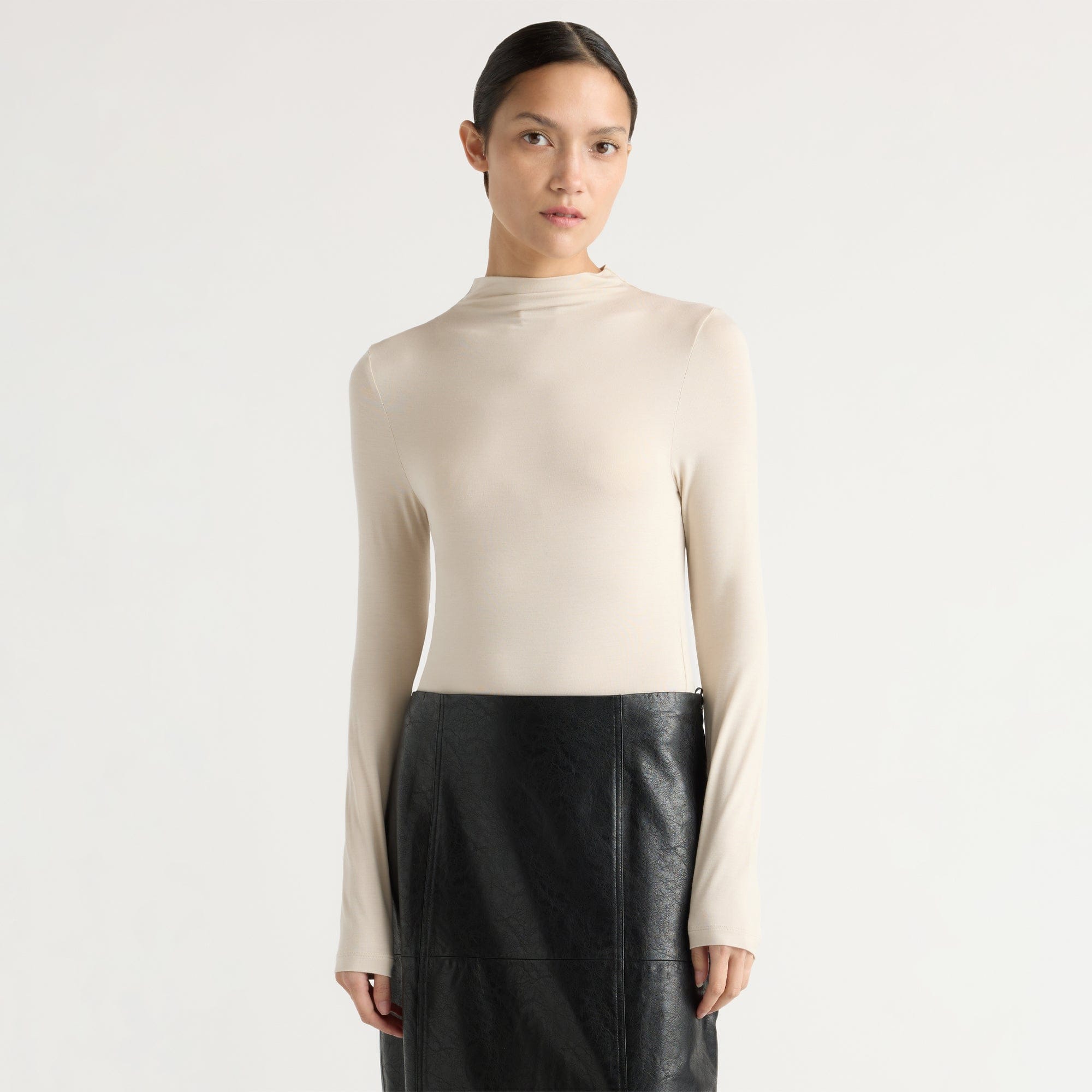 極美品　2023 Verve Mock Neck Shirts モックネック Laney Mock Neck Thermal Top