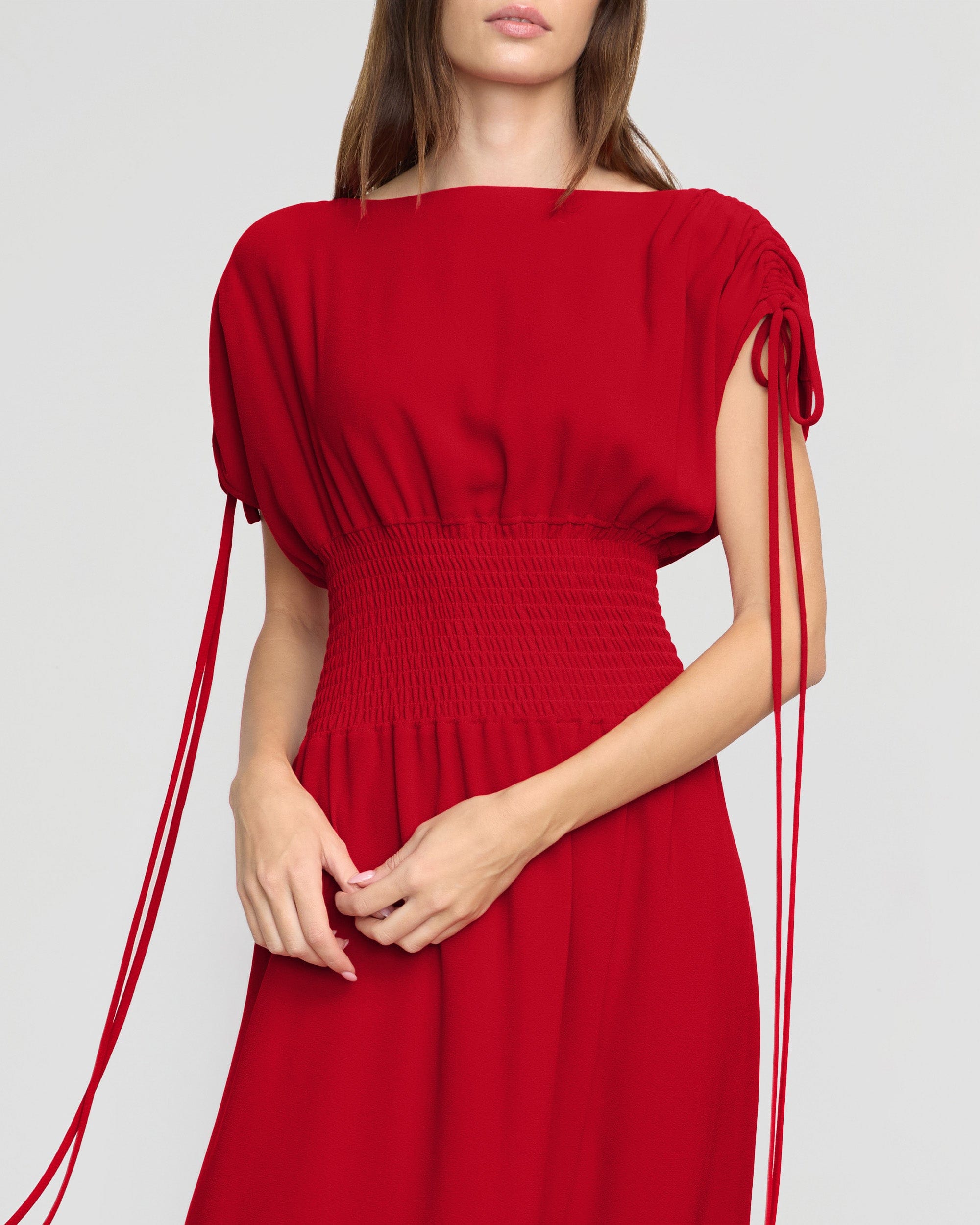 【Aje】Incarnation Midi Dress/ミディ/リボン&ボリューム袖 Incarnation Midi Dress | Ivory | Aje – Aje ROW