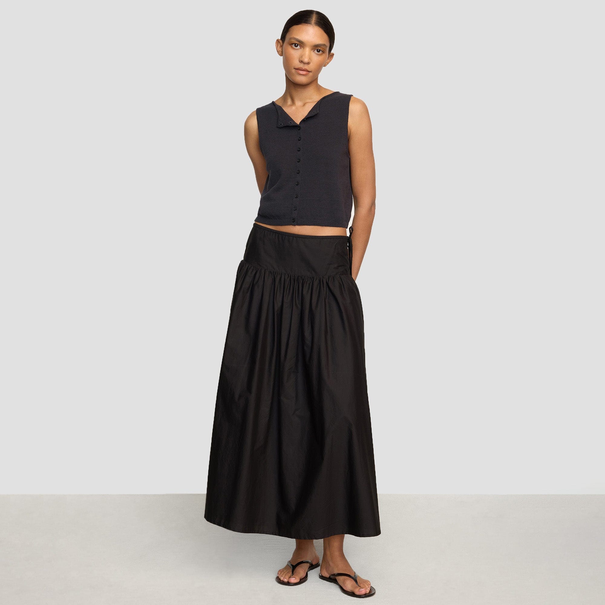 【BOHEMSEO】 PANEL TIED SKIRT, BLACK BOHEMIAN SEOUL | 보헤미안서울 New) Bohemian Seoul panel tied