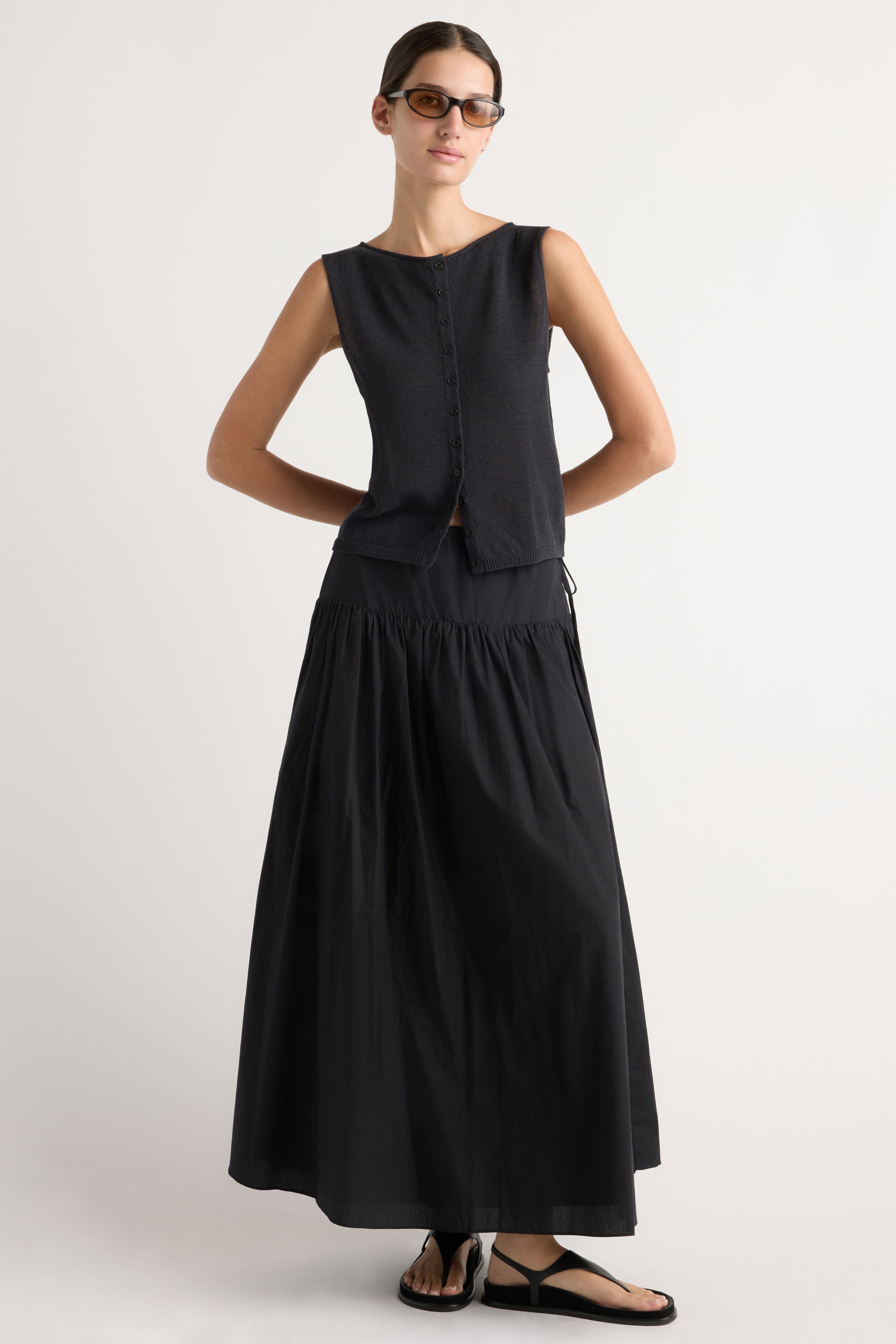 Bao Cotton Skirt at Modern Citizen | Black Maxi Style