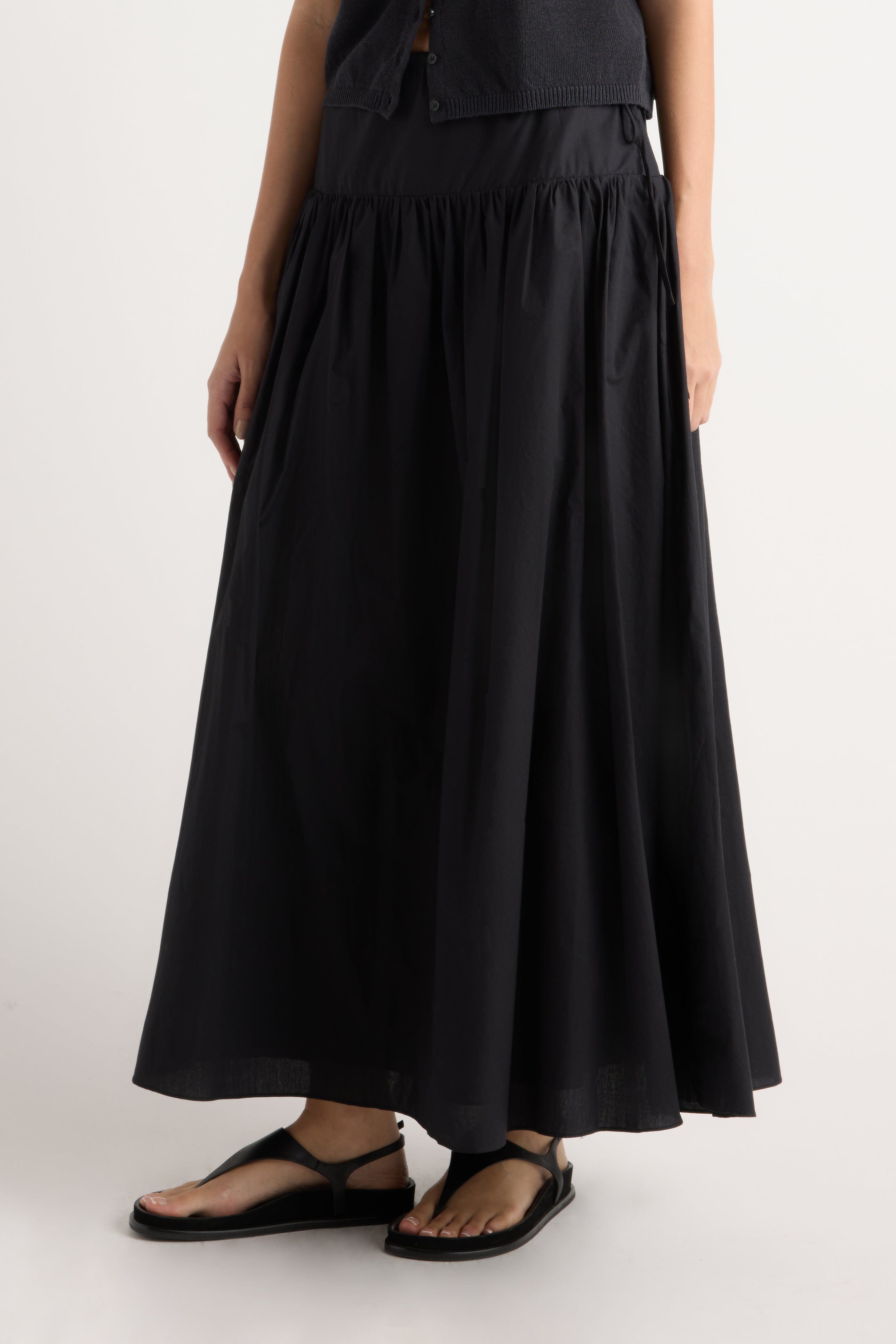 Bao Cotton Skirt at Modern Citizen | Black Maxi Style