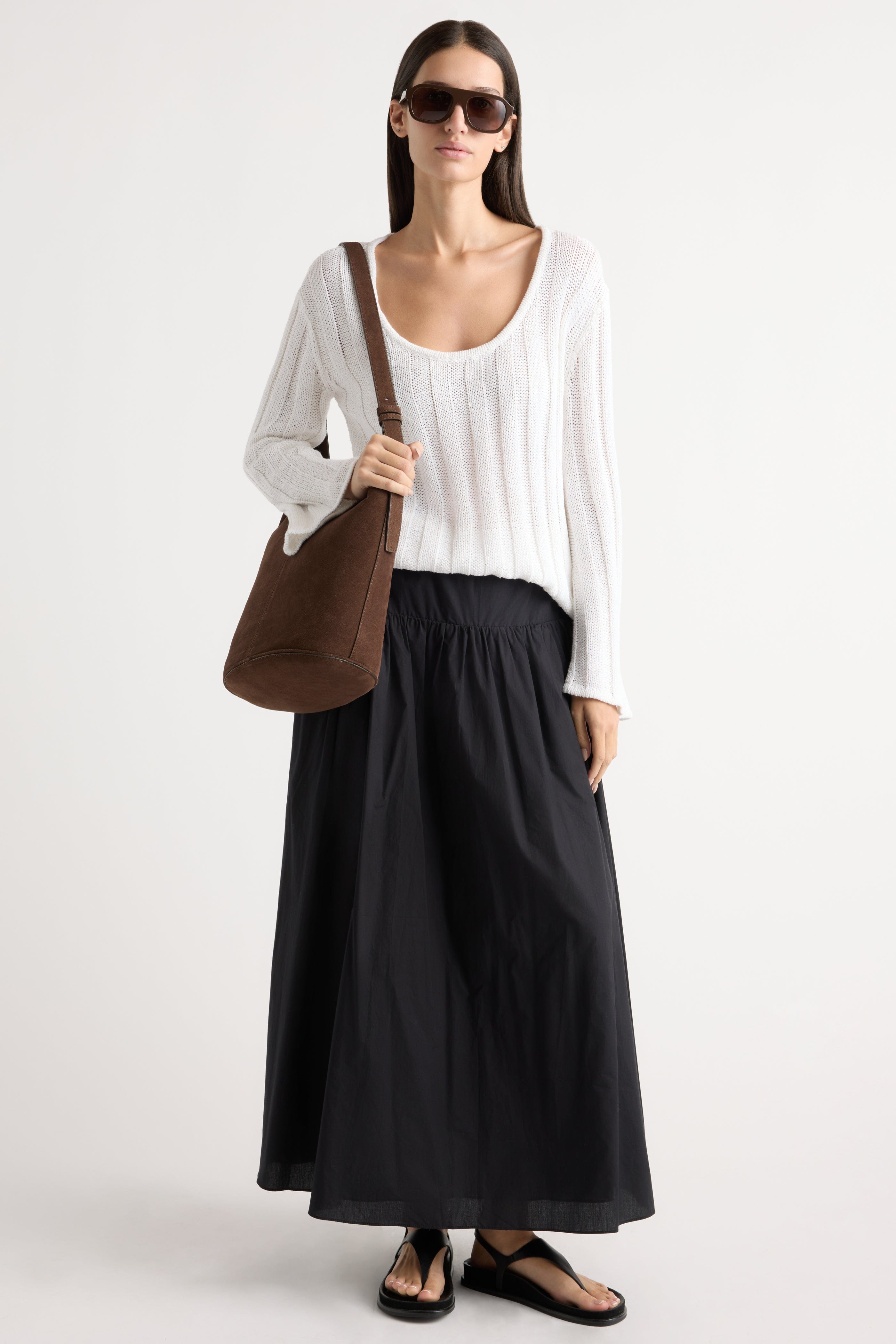 Bao Cotton Skirt at Modern Citizen | Black Maxi Style