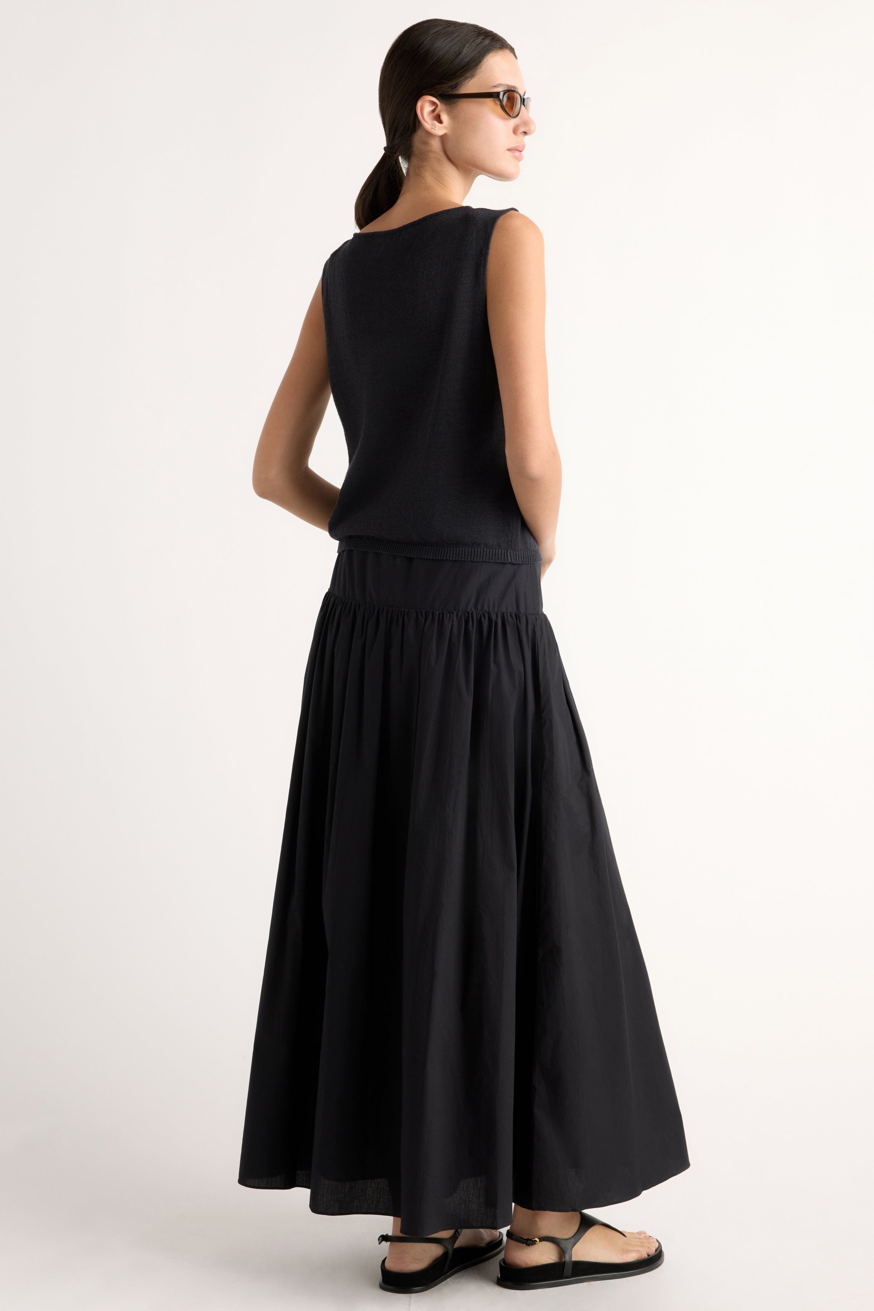 週末セール TODAYFUL Cotton Gather Skirt ブラック TODAYFUL（トゥデイフル）の「コットンギャザースカート（スカート