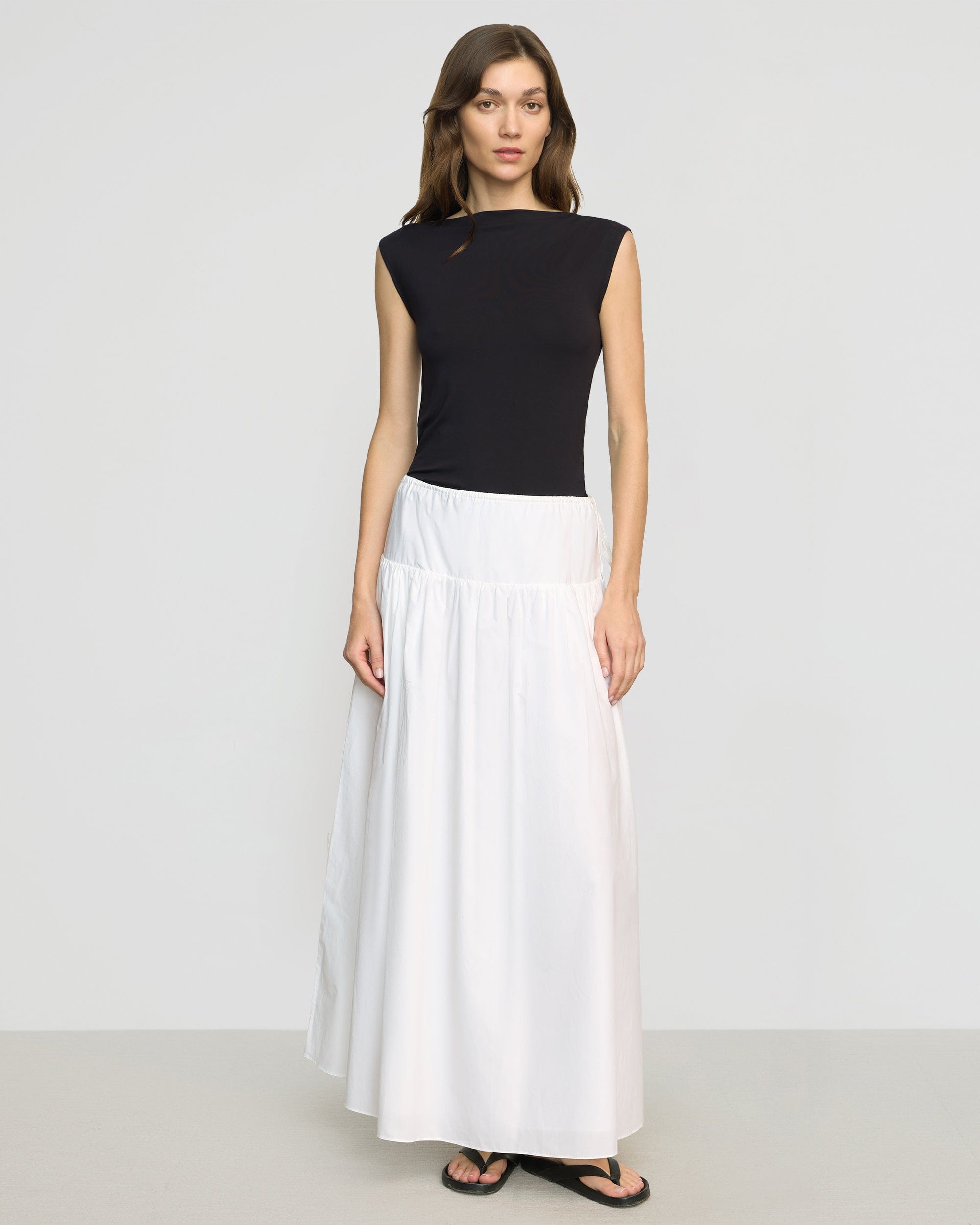 【BAON】Rekil Cotton Fringe Long Skirt Marie The Baguettes - Printed Maxi Skirt - RachelAntonoff.com
