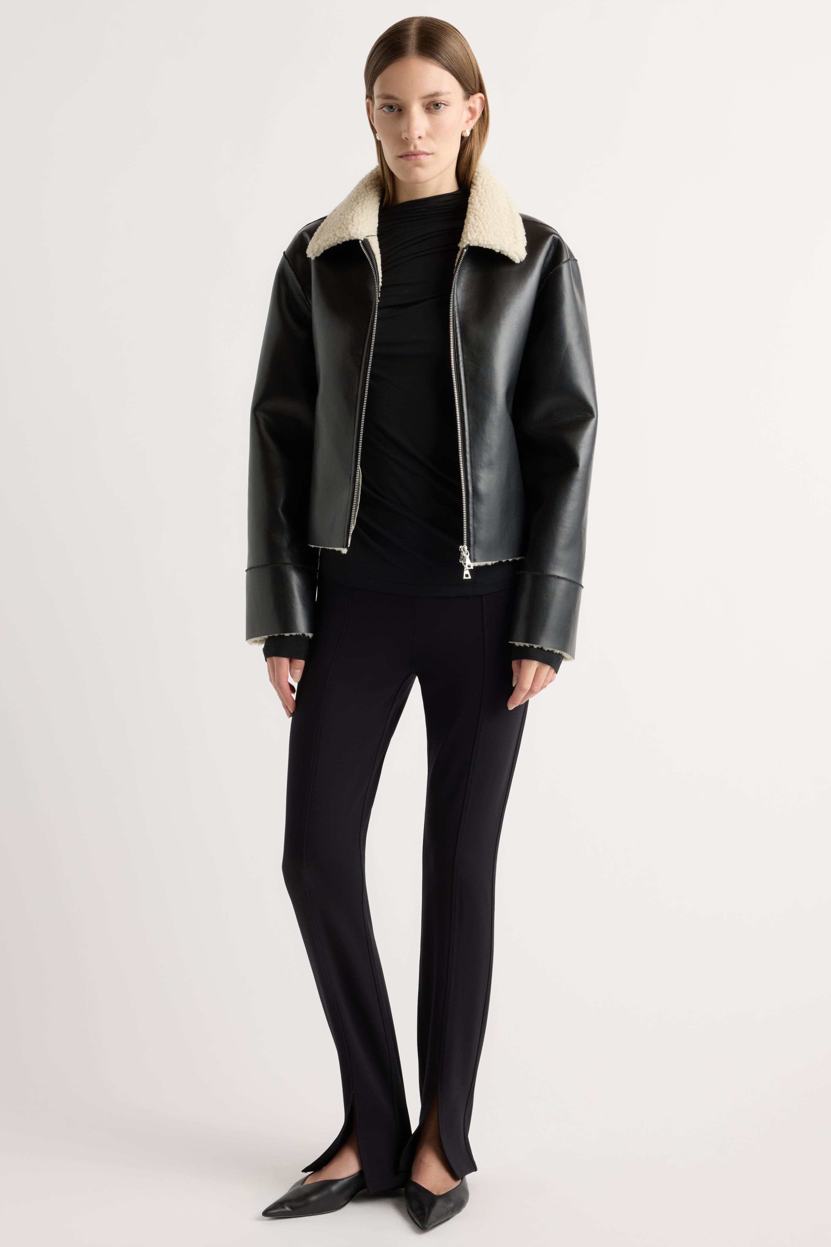 Bonnie Shearling-Collar Coat