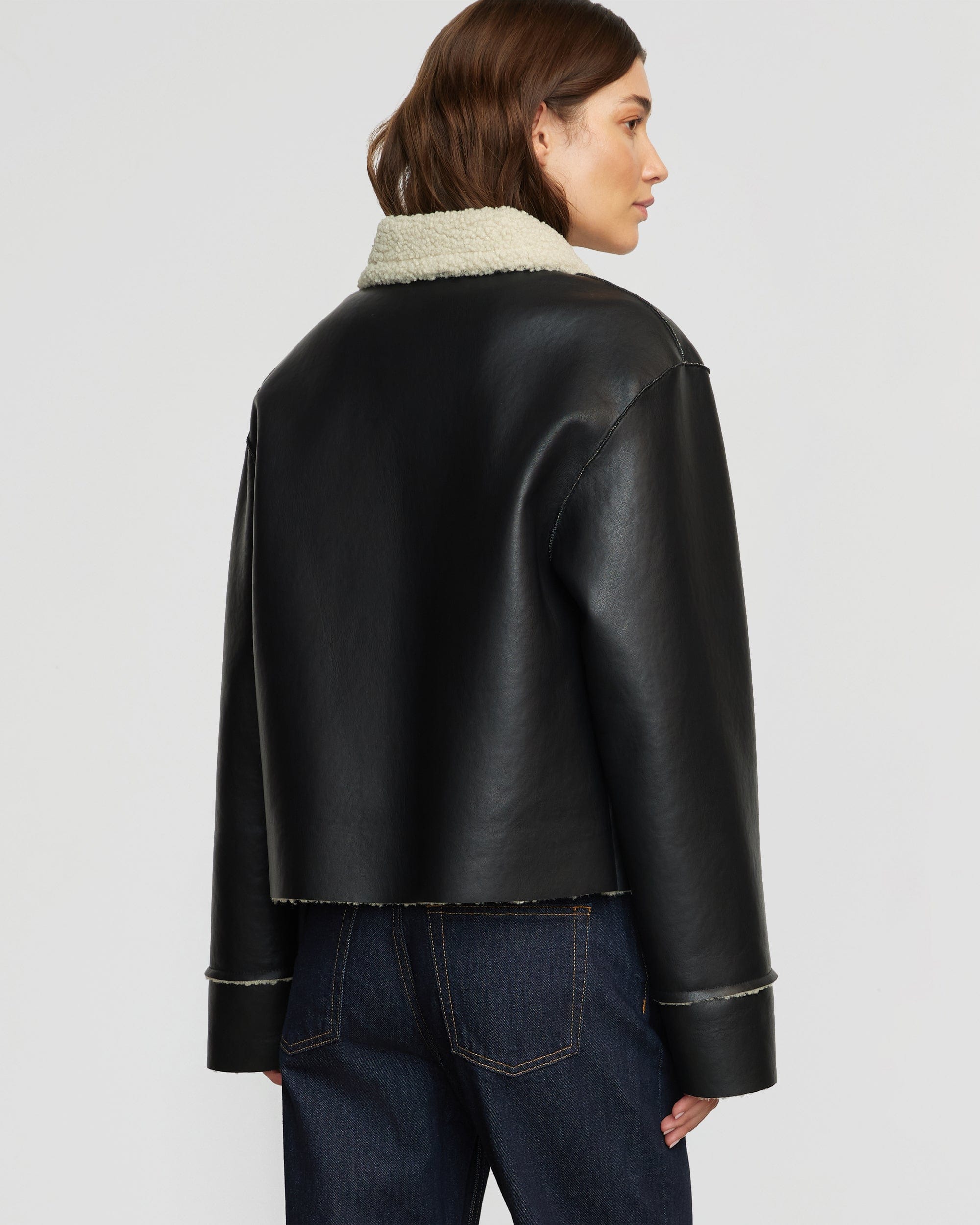 【INCHANT ME】Bonnie Belted Single Loose Fit Jacket bonnie-shearling-collared-coat