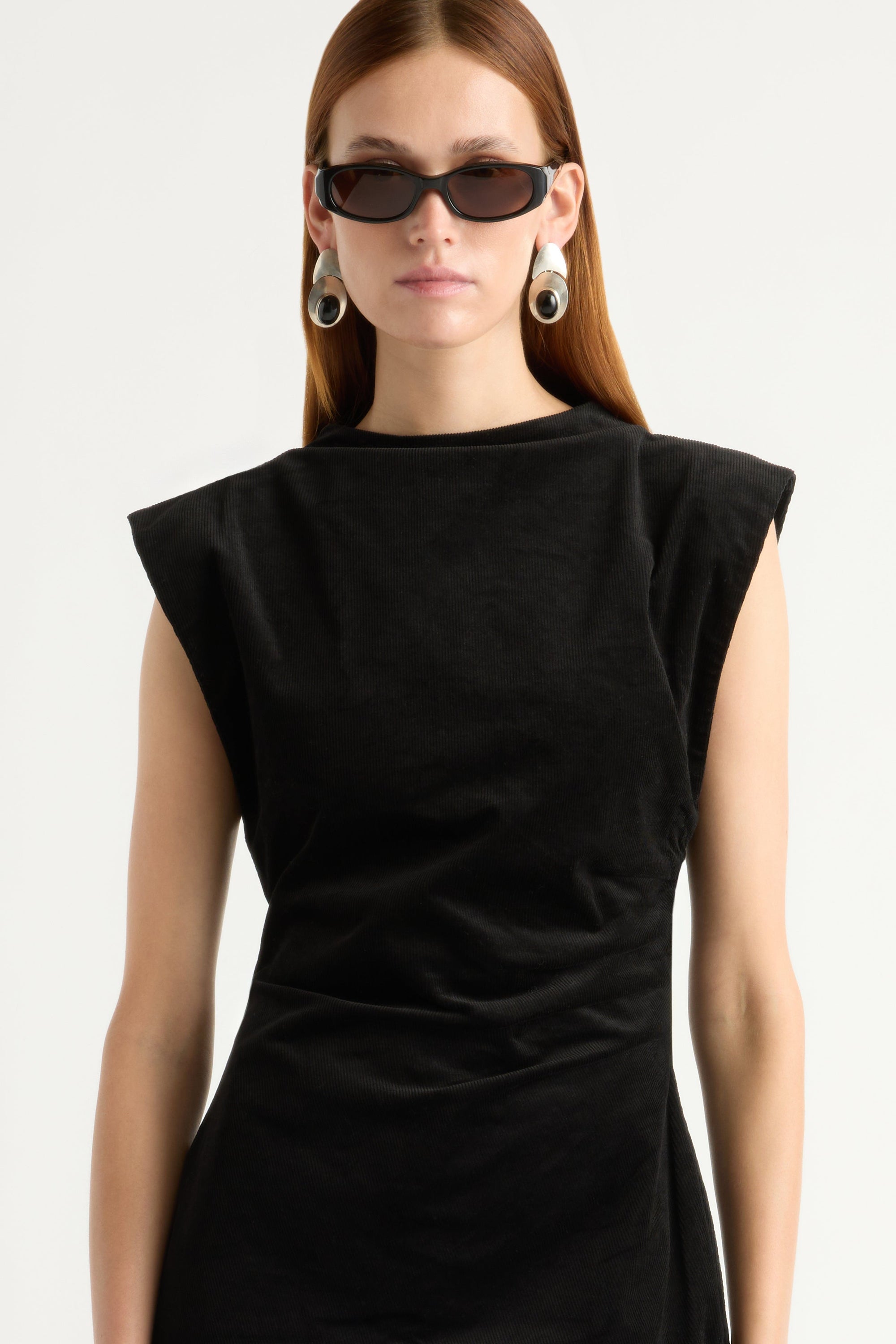 Cambria Structured Corduroy Dress