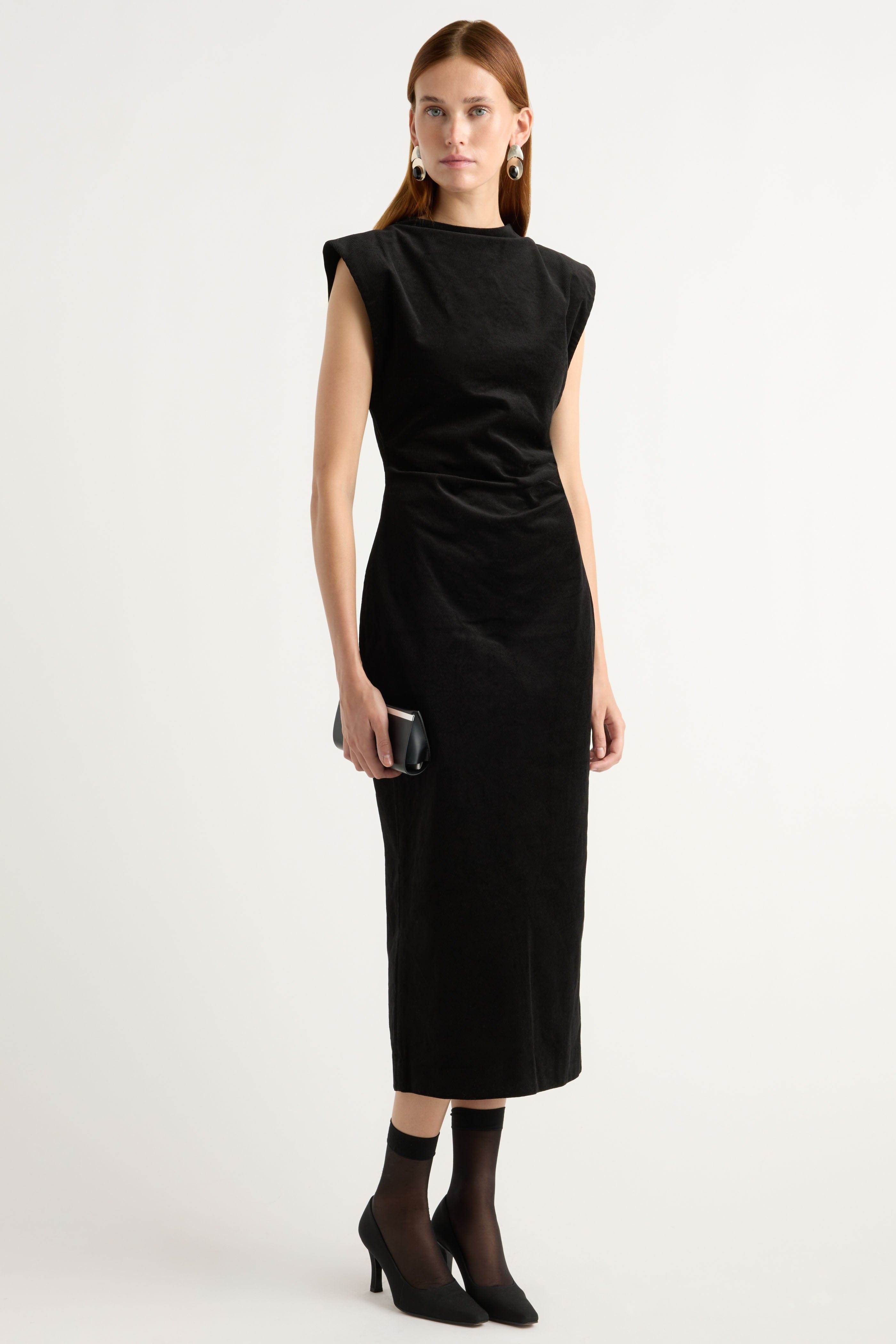 Cambria Structured Corduroy Dress