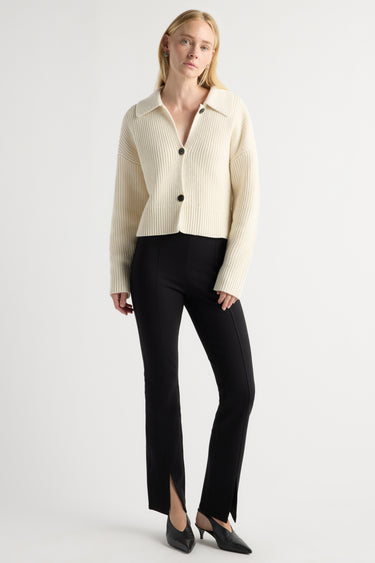 Riley | Cass Front-Split Ponte Stretch Pant in Size Small