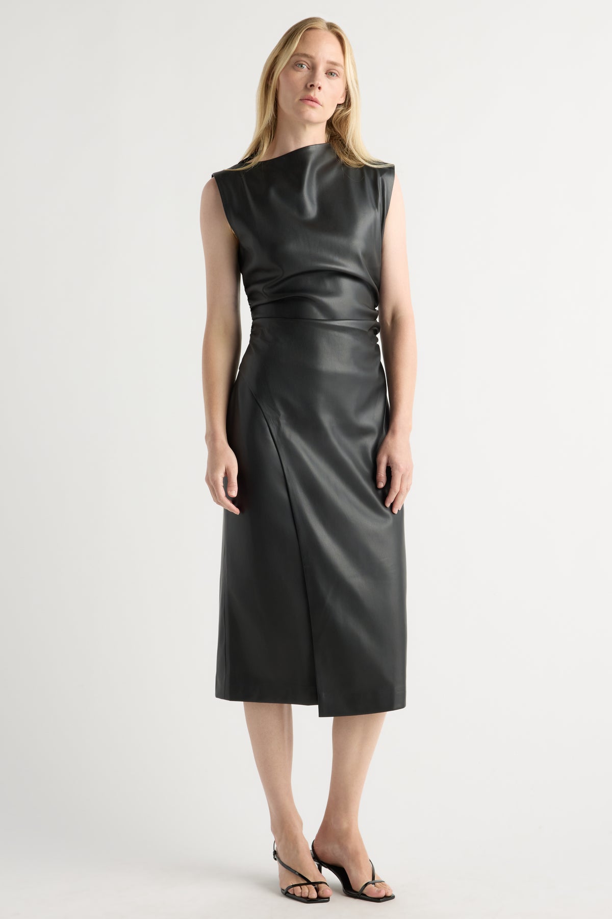 raven vegan leather dress Channing it combines sustainability with