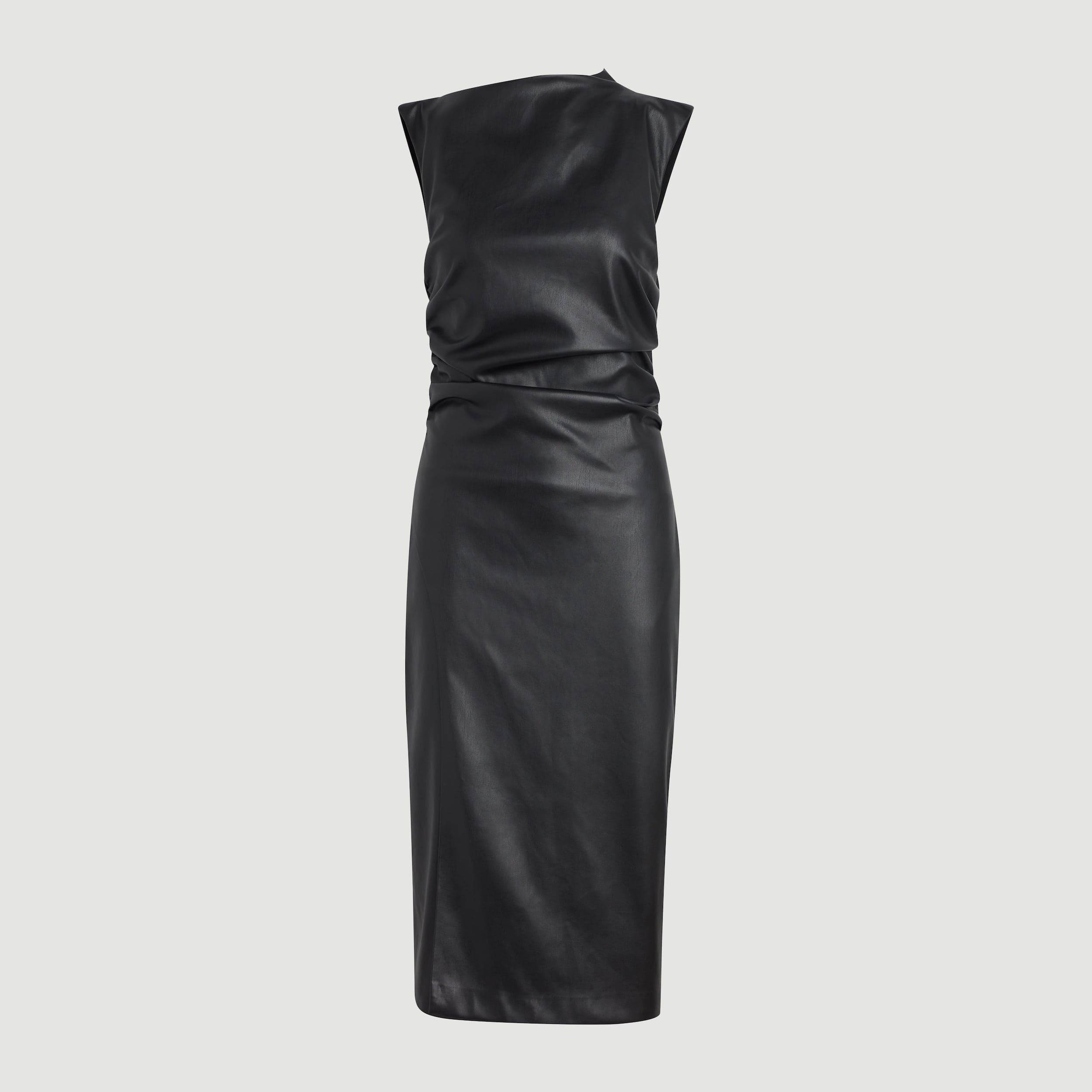 slim fit dress slacks Stay the Same Vegan Leather Mini Dress
