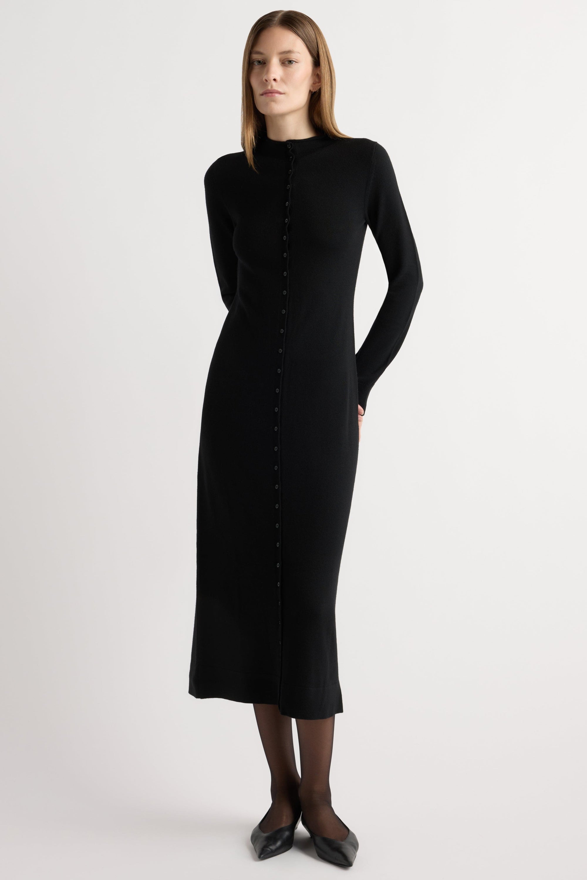 Charu Wool Button Maxi Dress Charu Wool Button Maxi Dress