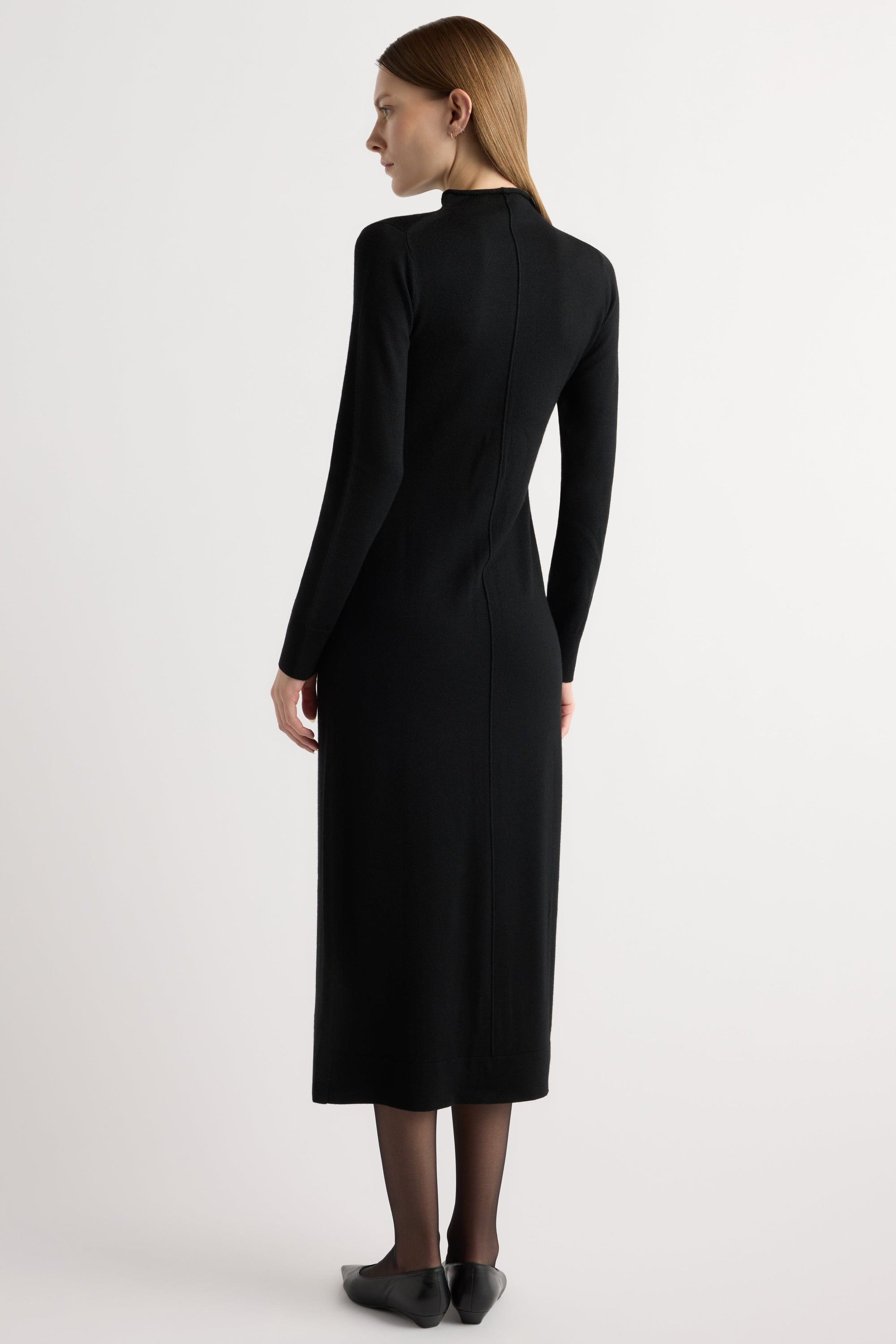 slim fit dress slacks Charu Wool Button Maxi Dress