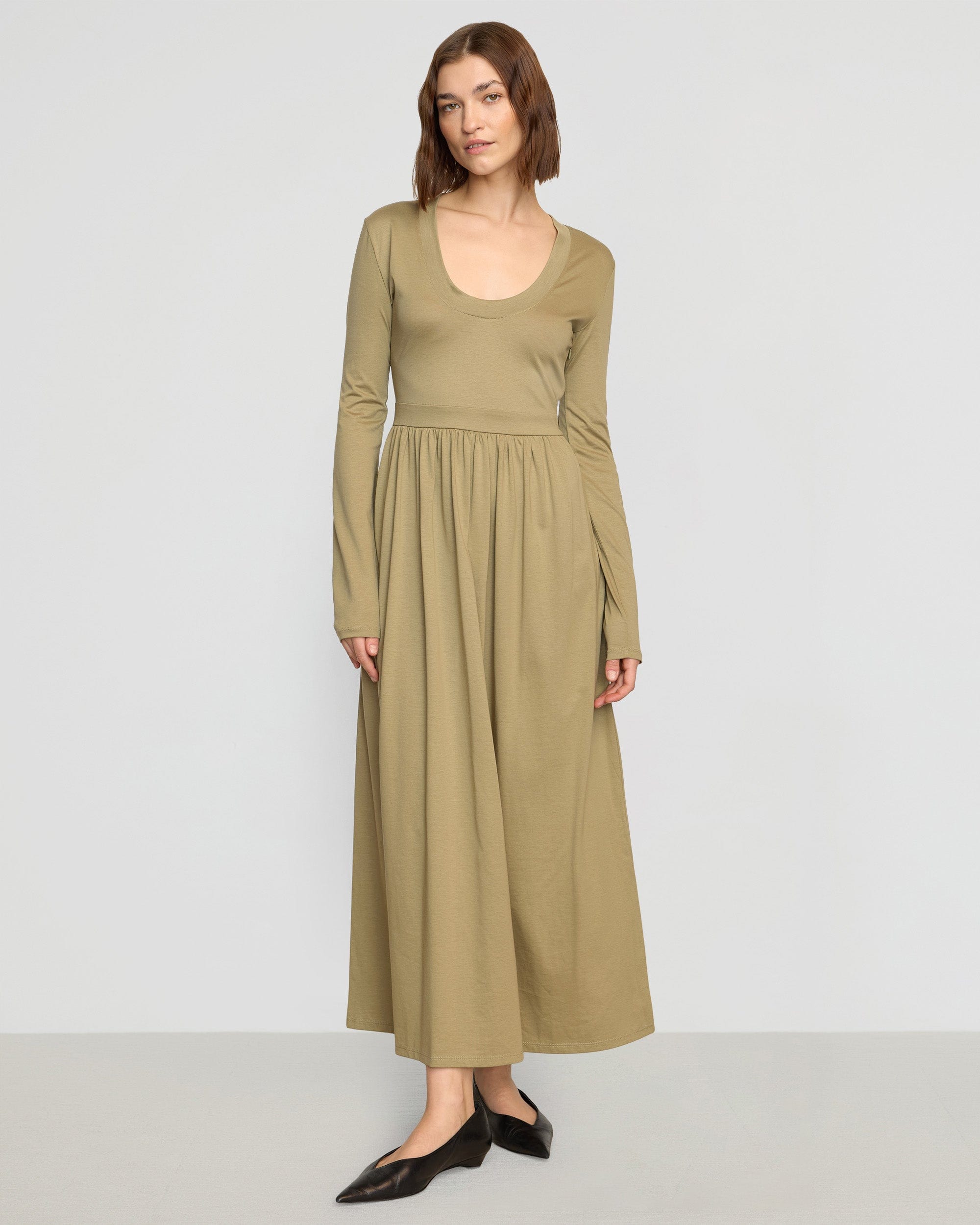 Cherie U-Neck Jersey Dress