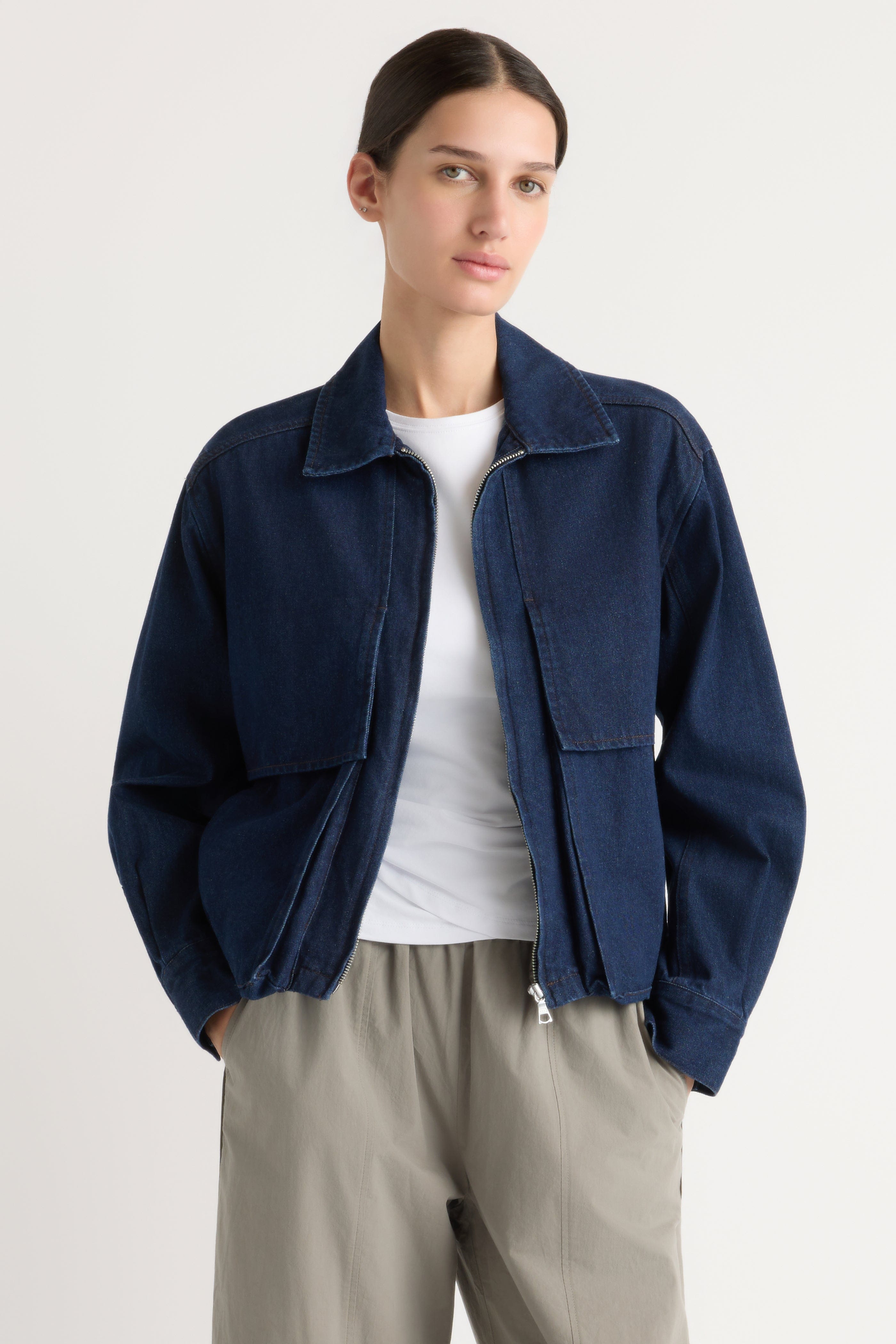 Cooper Denim Bomber Jacket