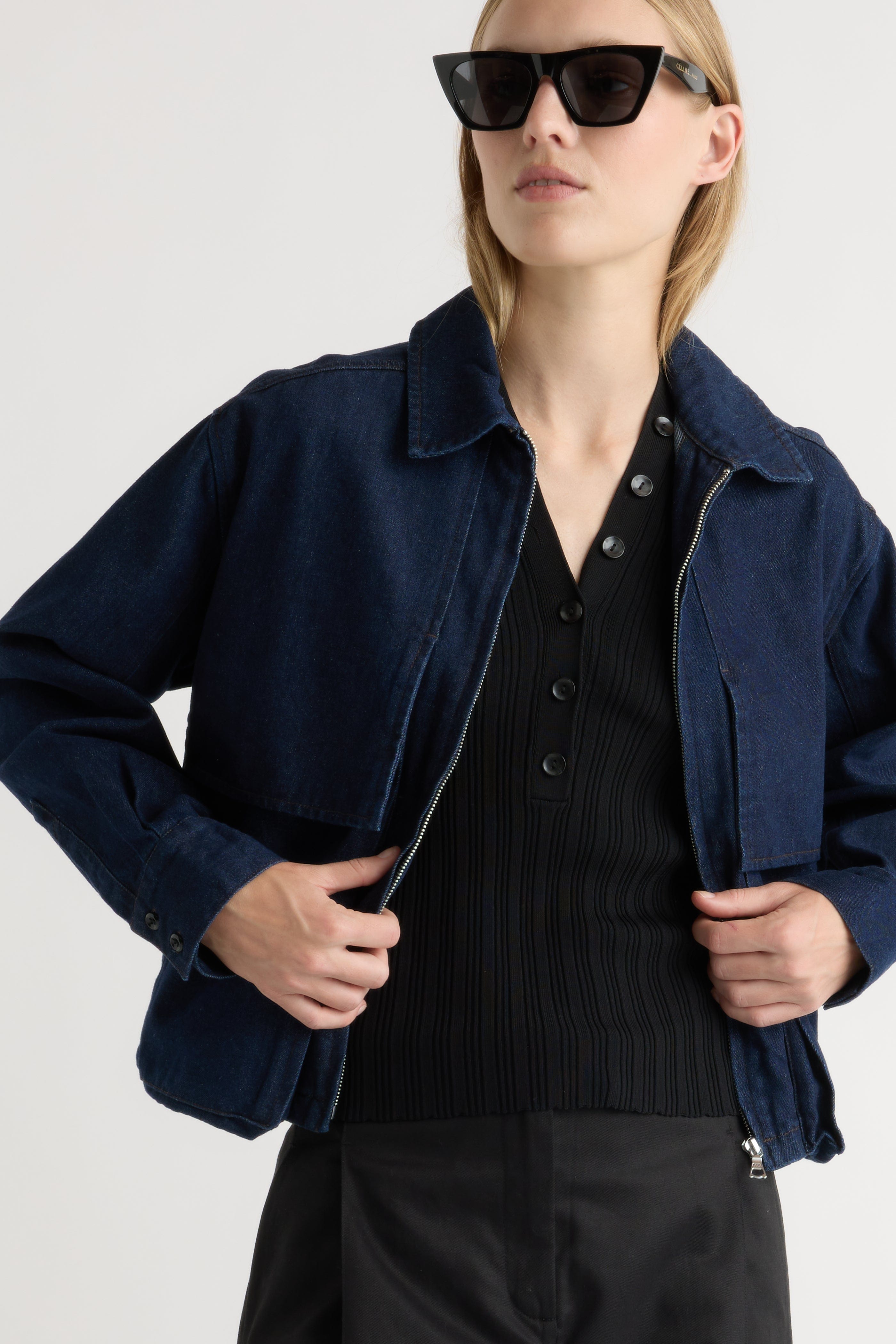 Cooper Denim Bomber Jacket