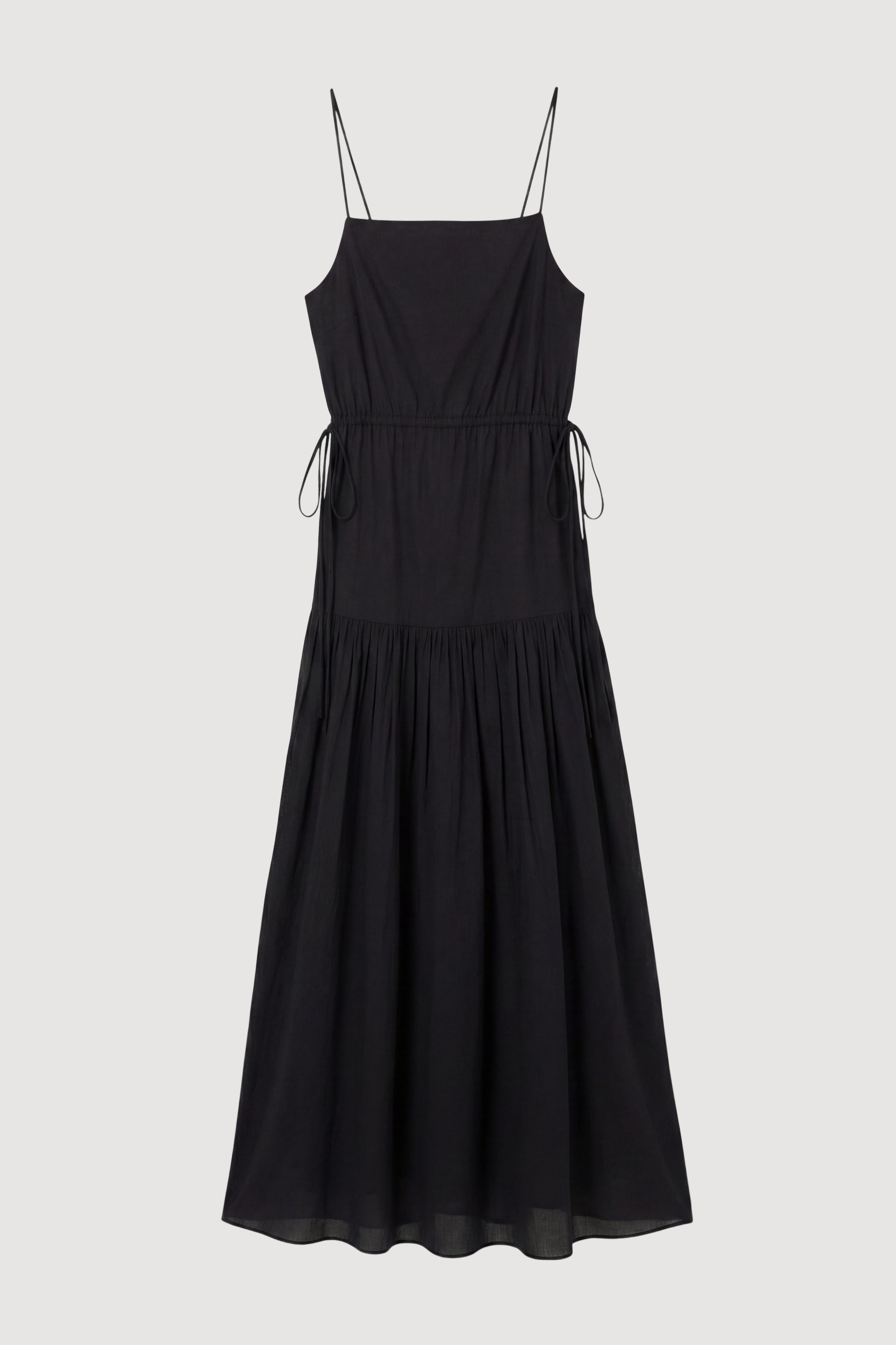 Dalia Tie-Waist Tiered Organic Cotton Dress